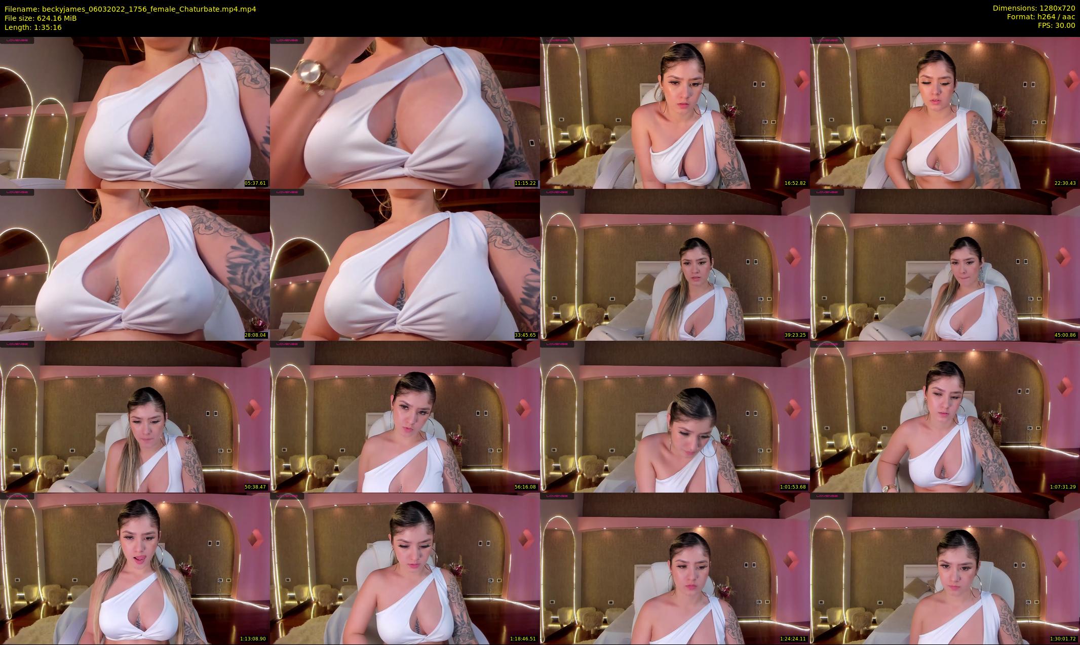 beckyjames — 96 minute Chaturbate female cam show recording, 720p, Mar 6, 2022