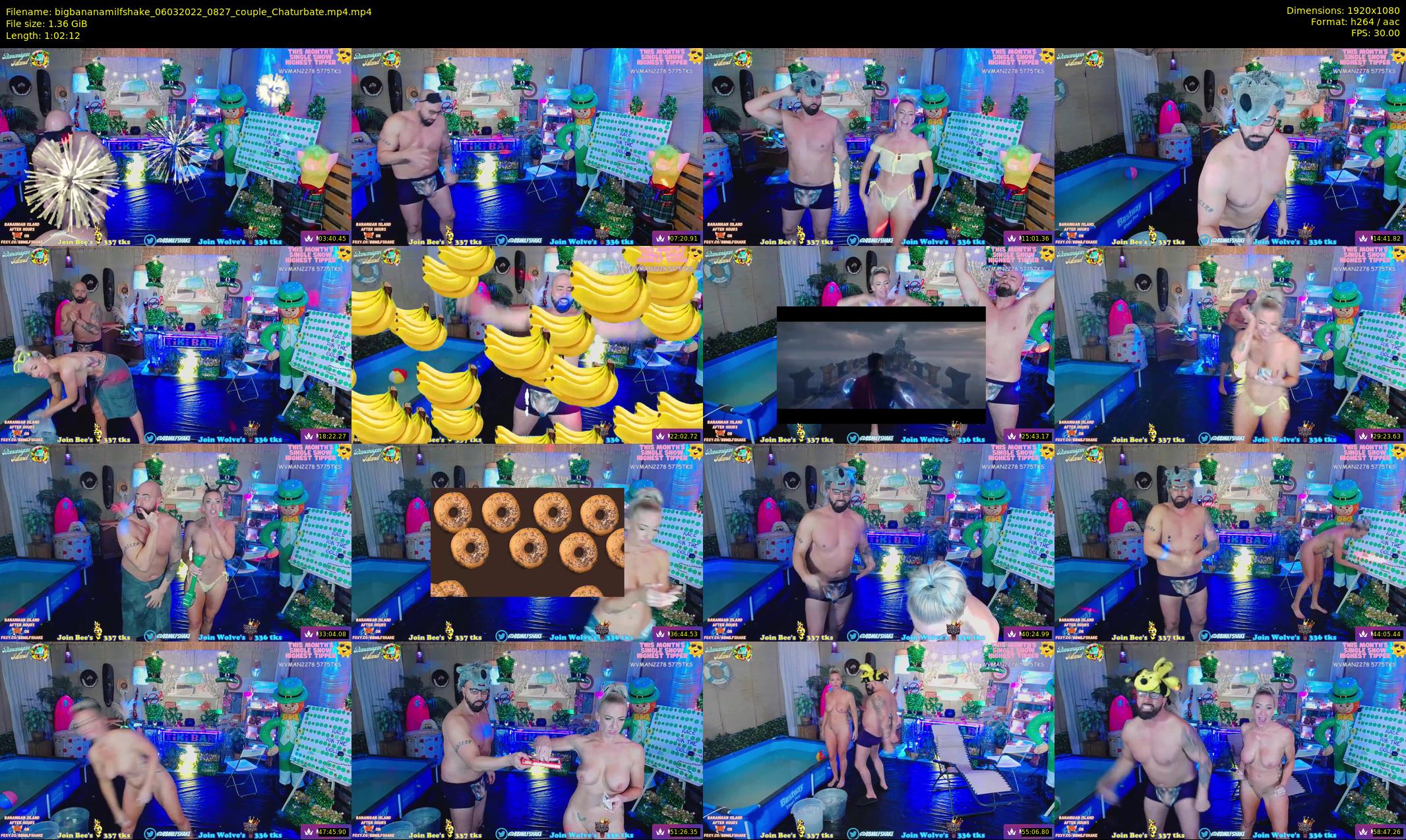 bigbananamilfshake — 63 minute Chaturbate couple cam show recording, 1080p, Mar 6, 2022