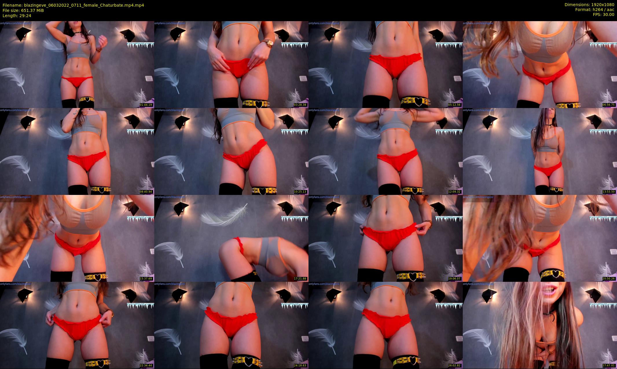 blazingeve — 30 minute Chaturbate female cam show recording, 1080p, Mar 6, 2022