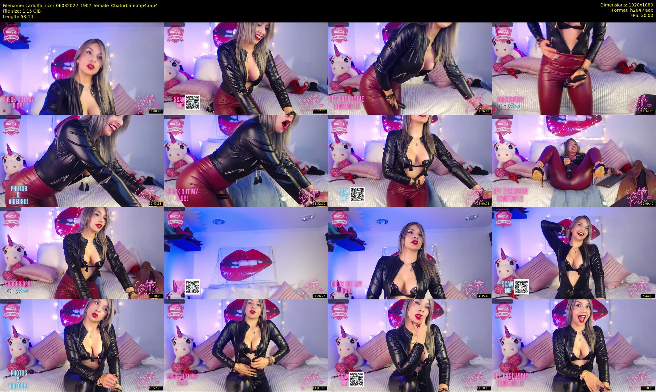 carlotta_ricci — 54 minute Chaturbate female cam show recording, 1080p, Mar 6, 2022