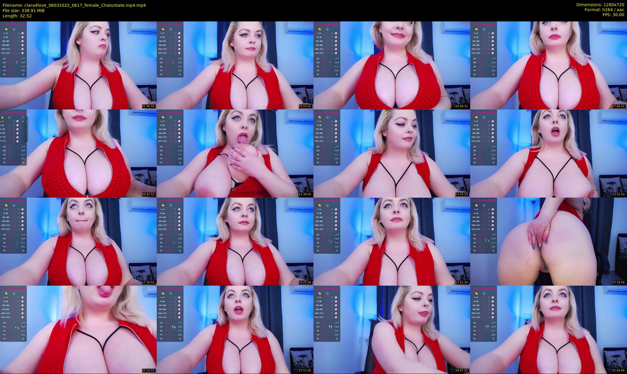 clara4love — 33 minute Chaturbate female cam show recording, 720p, Mar 6, 2022
