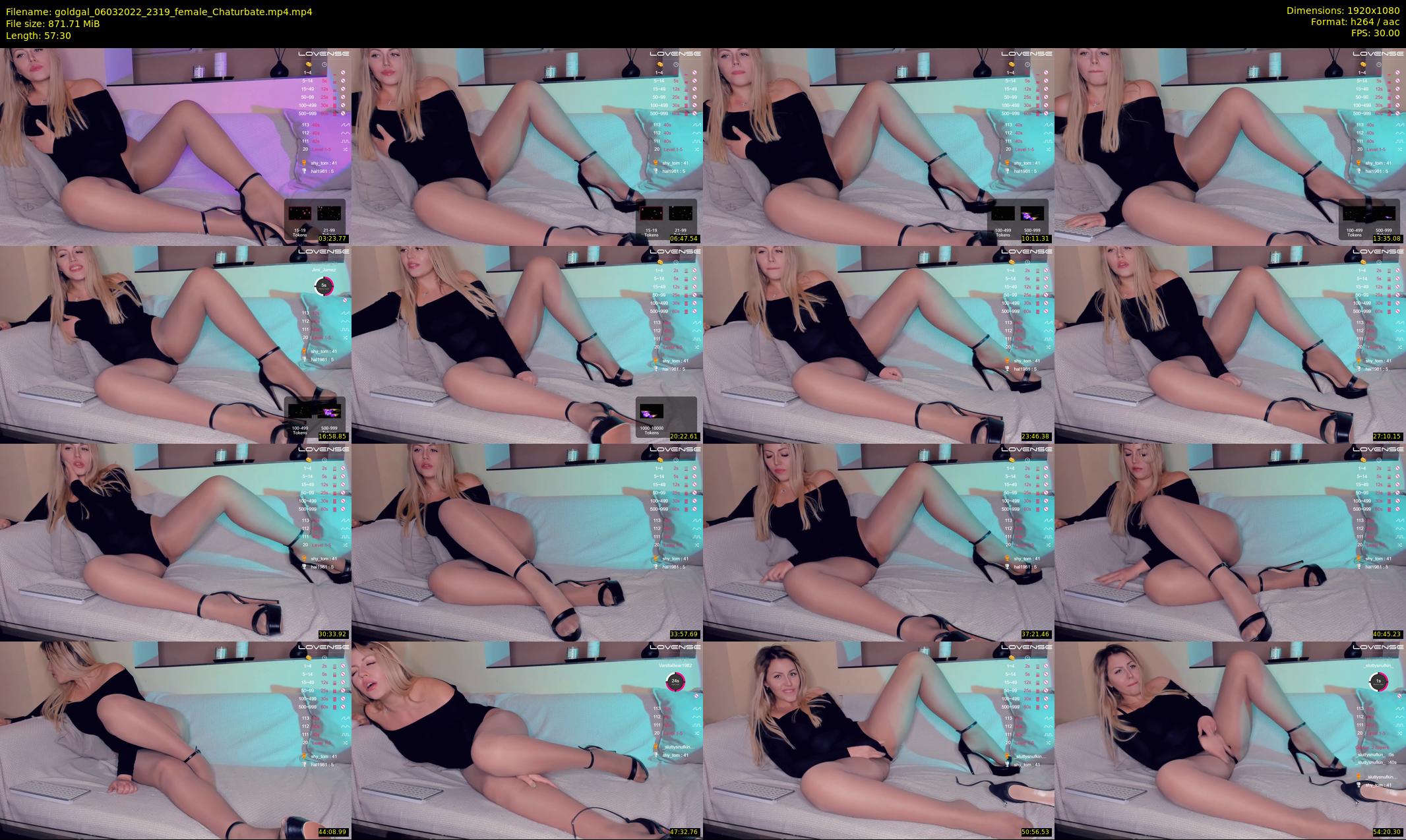 goldgal — 58 minute Chaturbate female cam show recording, 1080p, Mar 6, 2022