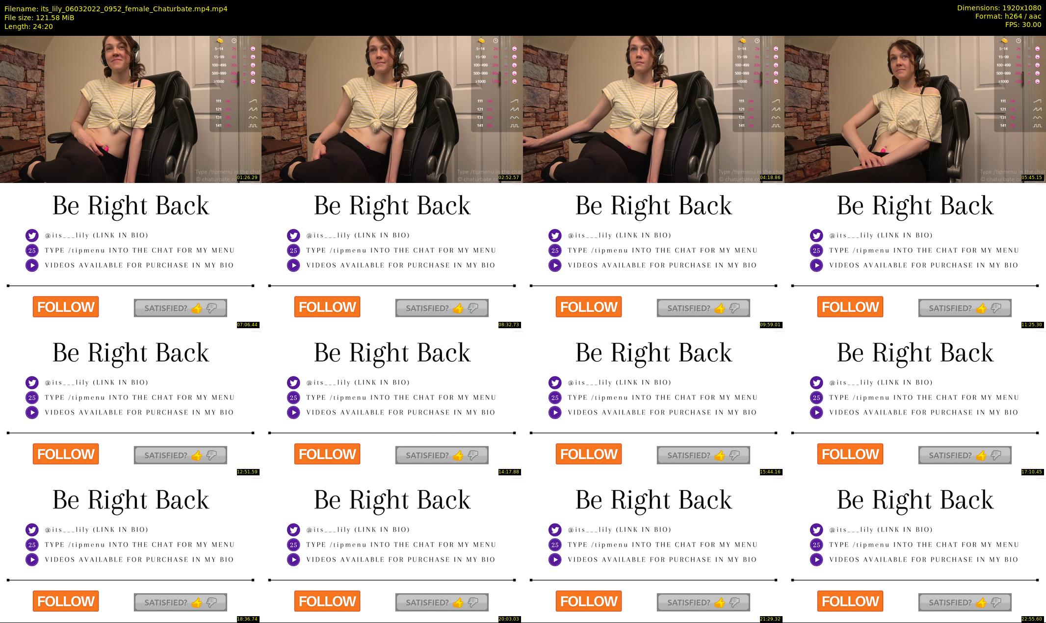 its_lily — 25 minute Chaturbate female cam show recording, 1080p, Mar 6, 2022