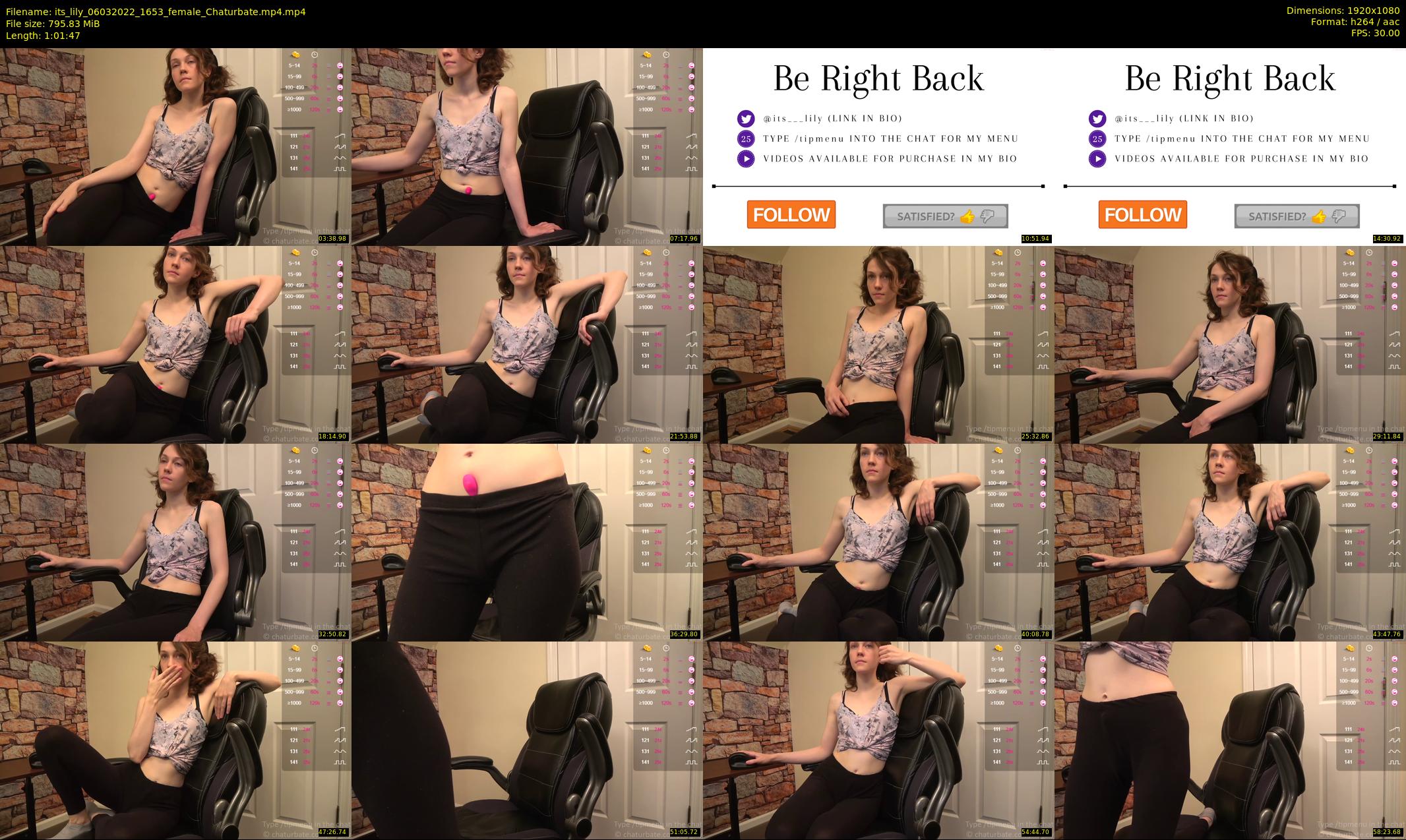 its_lily — 62 minute Chaturbate female cam show recording, 1080p, Mar 6, 2022