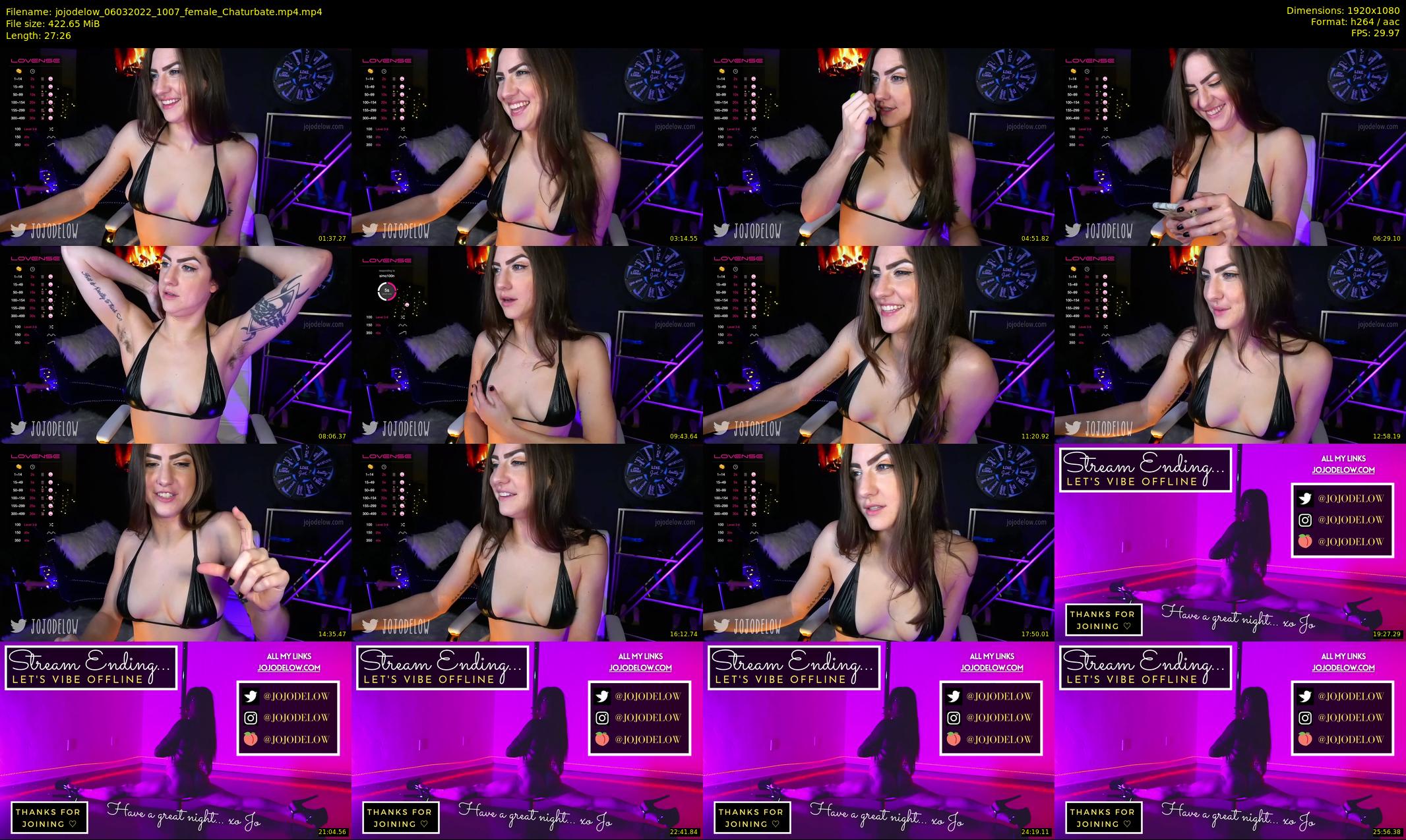jojodelow — 28 minute Chaturbate female cam show recording, 1080p, Mar 6, 2022