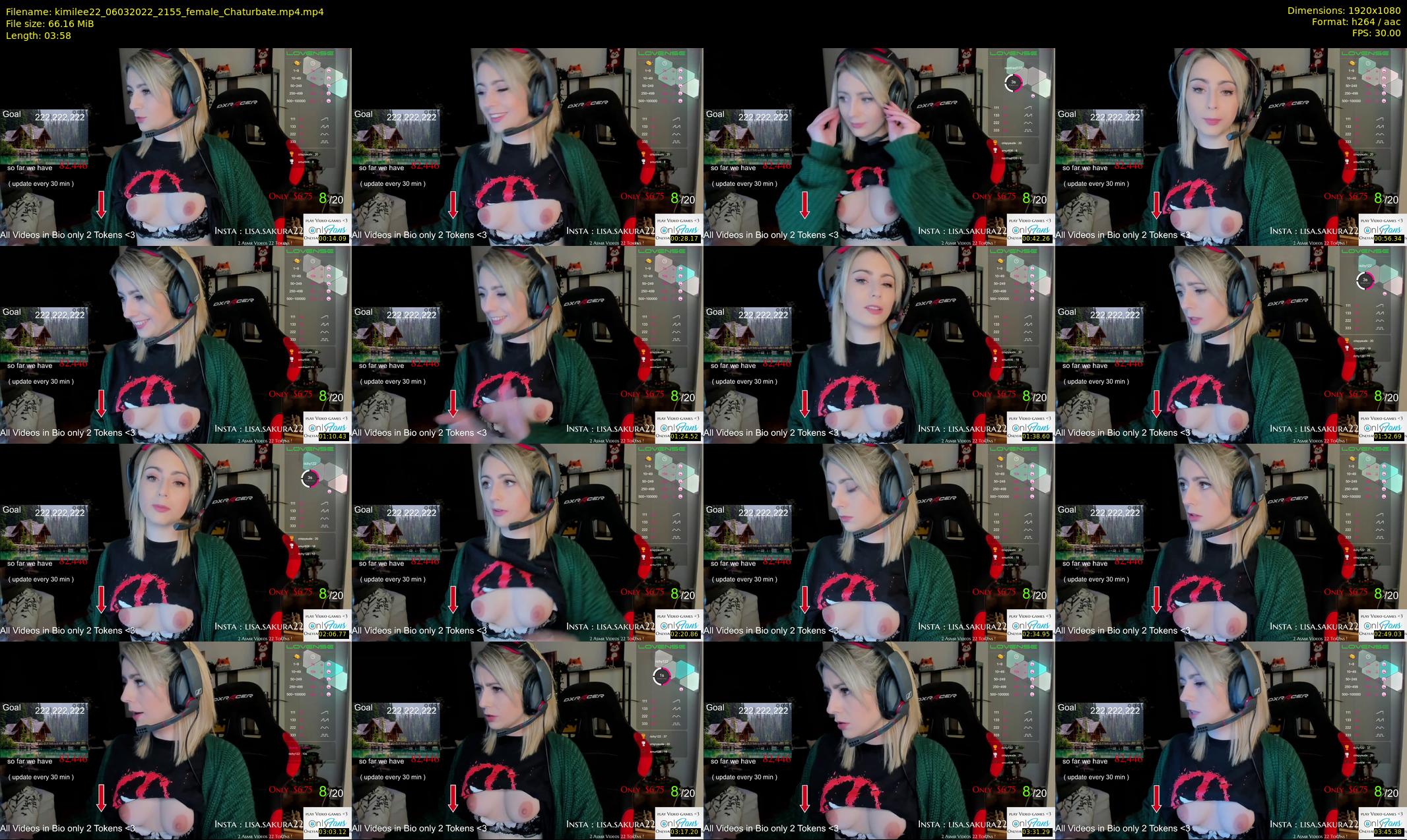 kimilee22 — 4 minute Chaturbate female cam show recording, 1080p, Mar 6, 2022