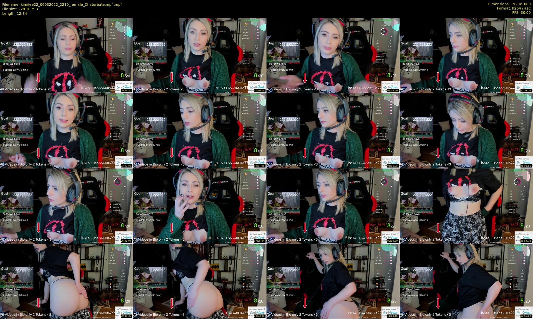 kimilee22 — 13 minute Chaturbate female cam show recording, 1080p, Mar 6, 2022