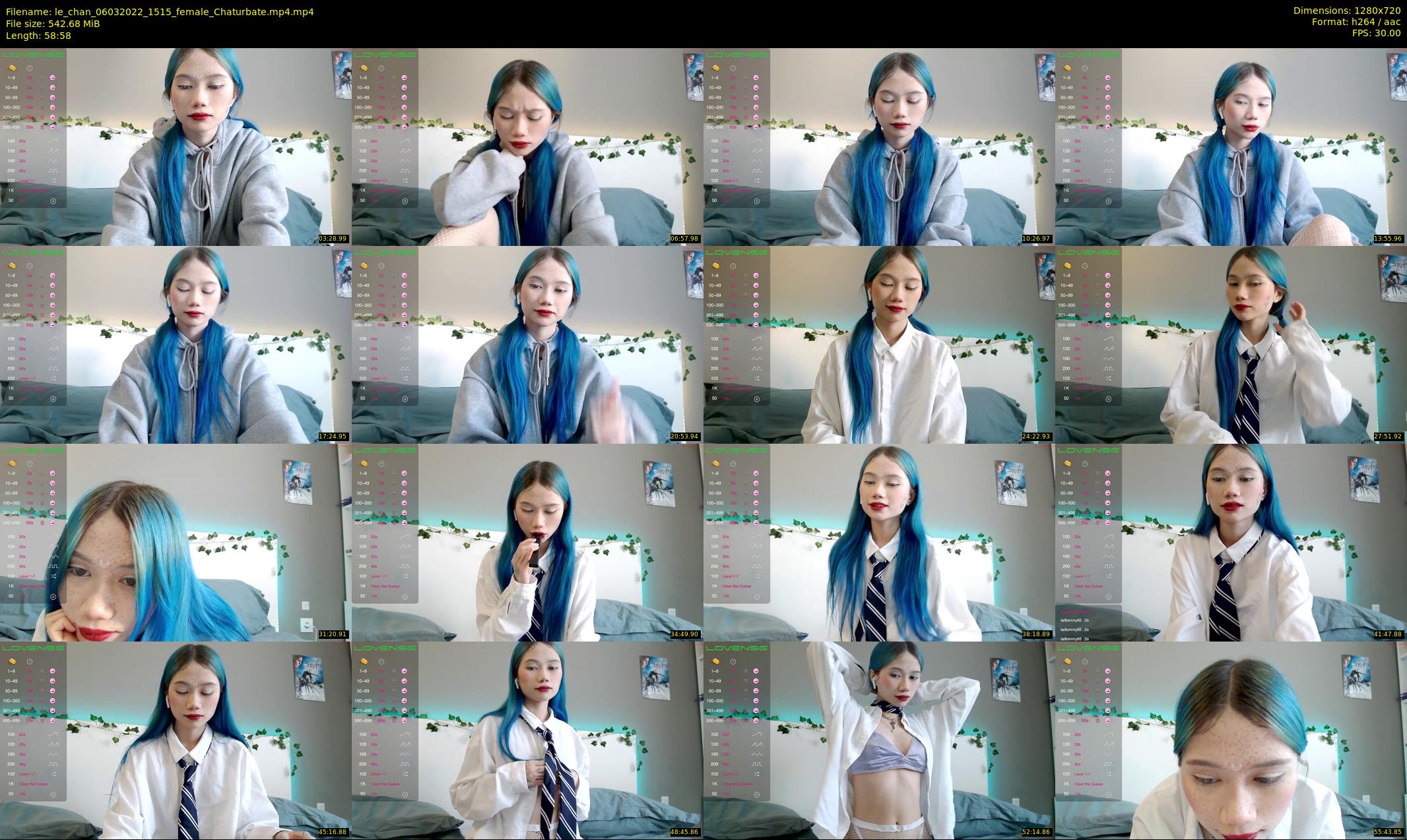 le_chan — 59 minute Chaturbate female cam show recording, 720p, Mar 6, 2022