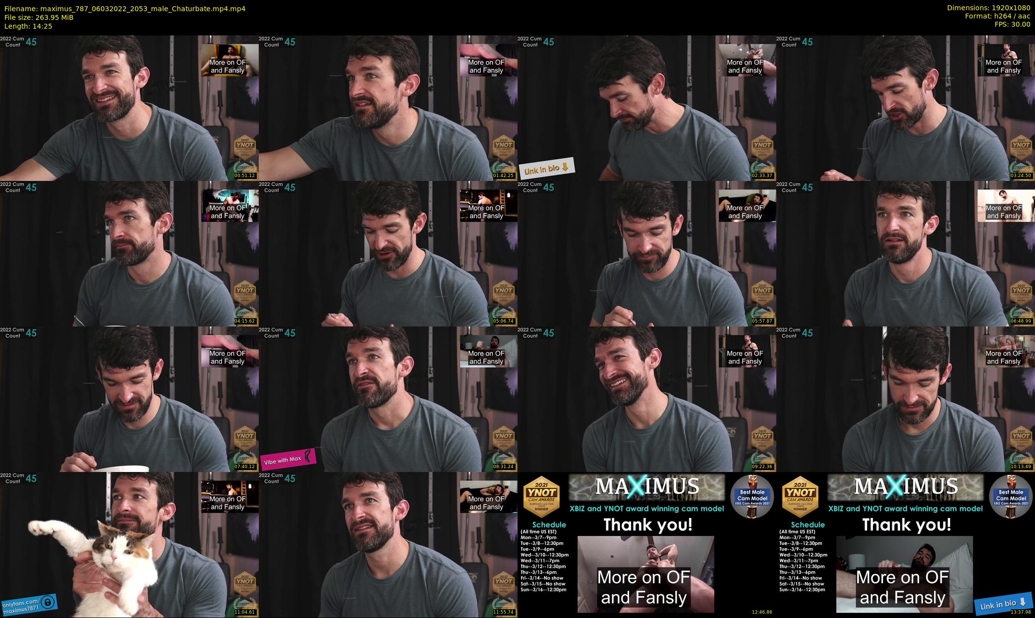 maximus_787 — 15 minute Chaturbate male cam show recording, 1080p, Mar 6, 2022