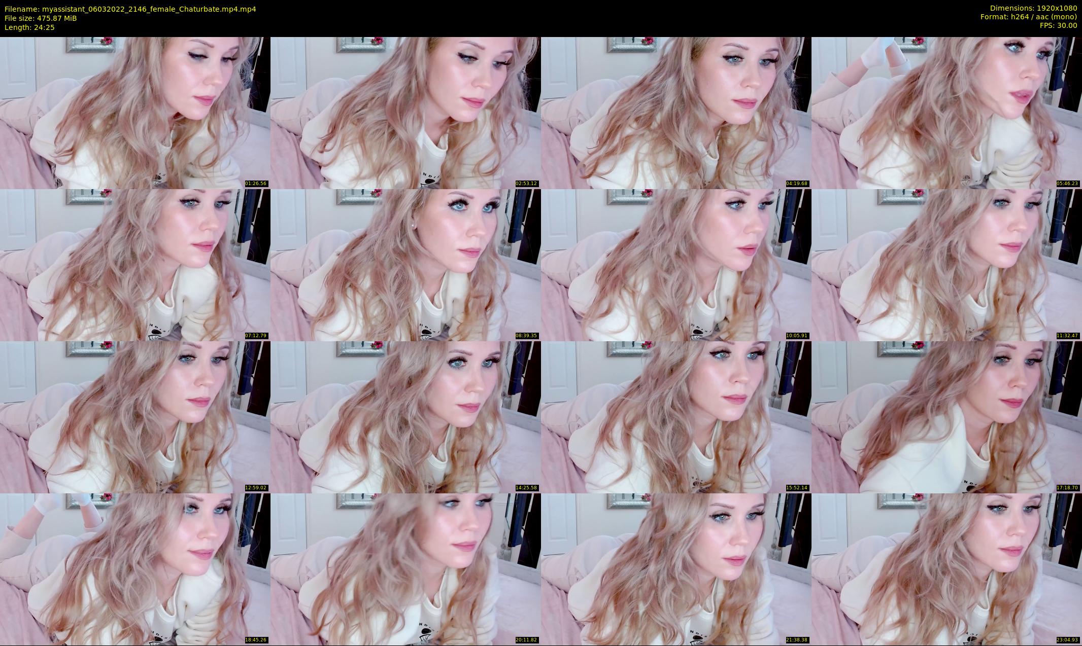 myassistant — 25 minute Chaturbate female cam show recording, 1080p, Mar 6, 2022