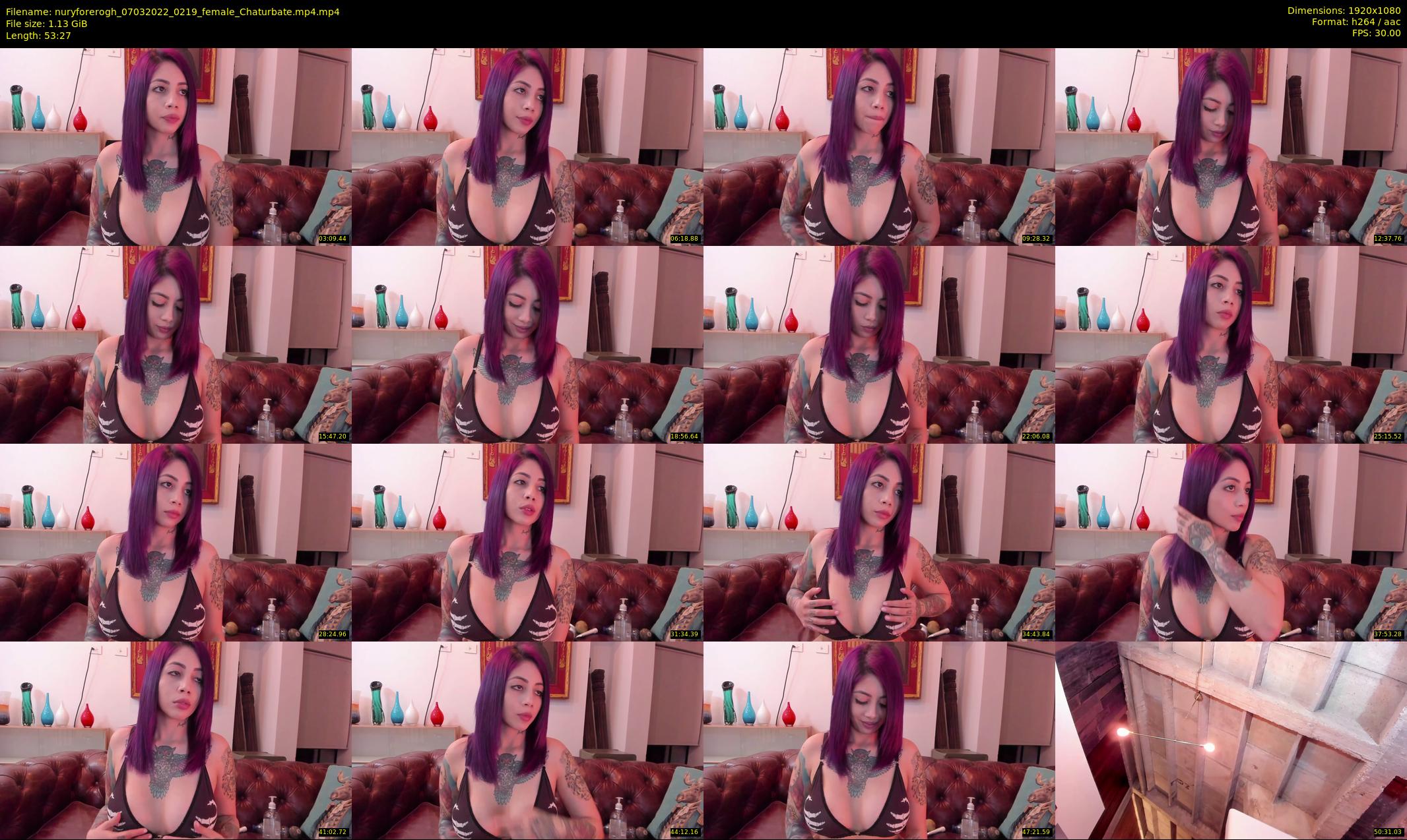 nuryforerogh — 54 minute Chaturbate female cam show recording, 1080p, Mar 7, 2022