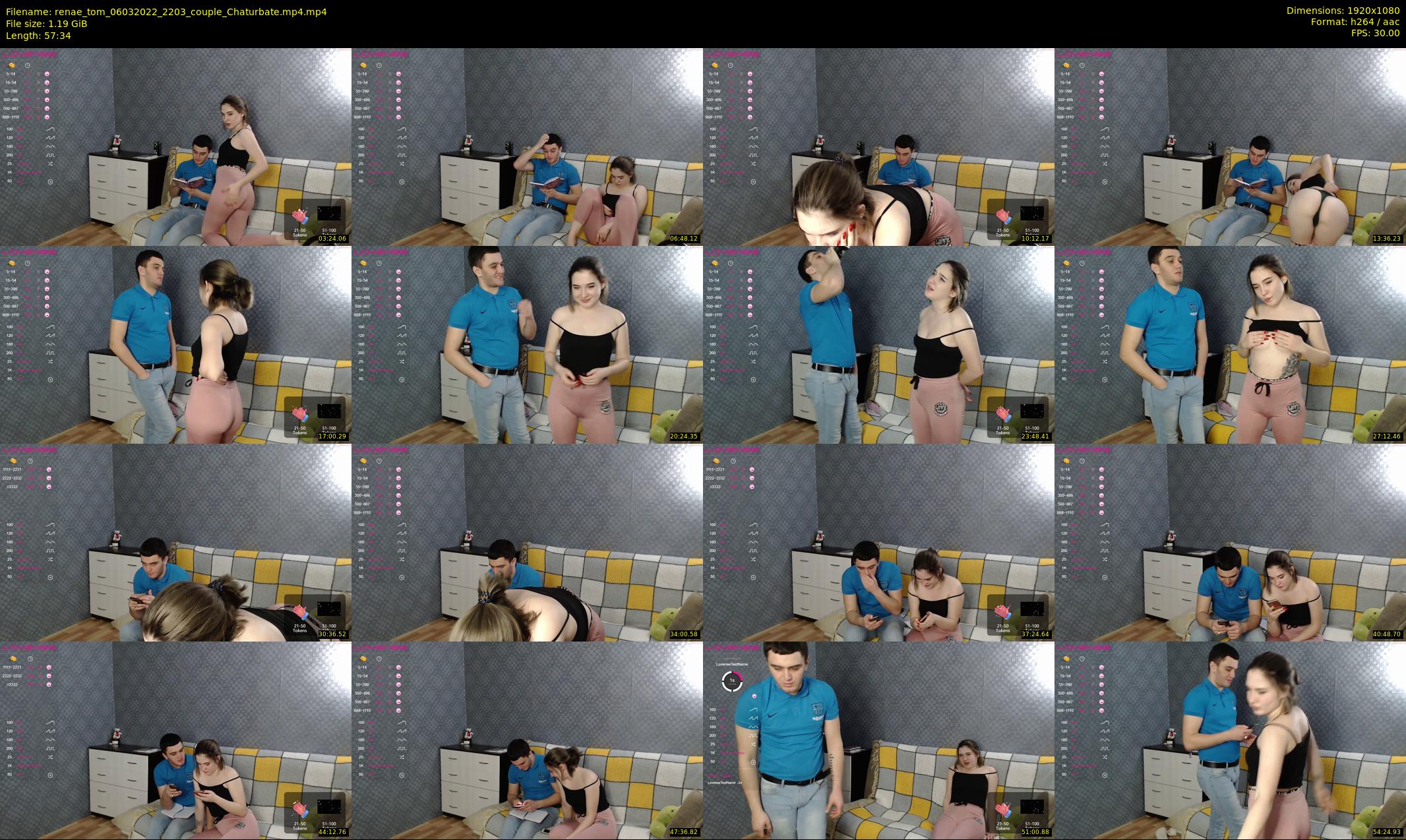 renae_tom — 58 minute Chaturbate couple cam show recording, 1080p, Mar 6, 2022