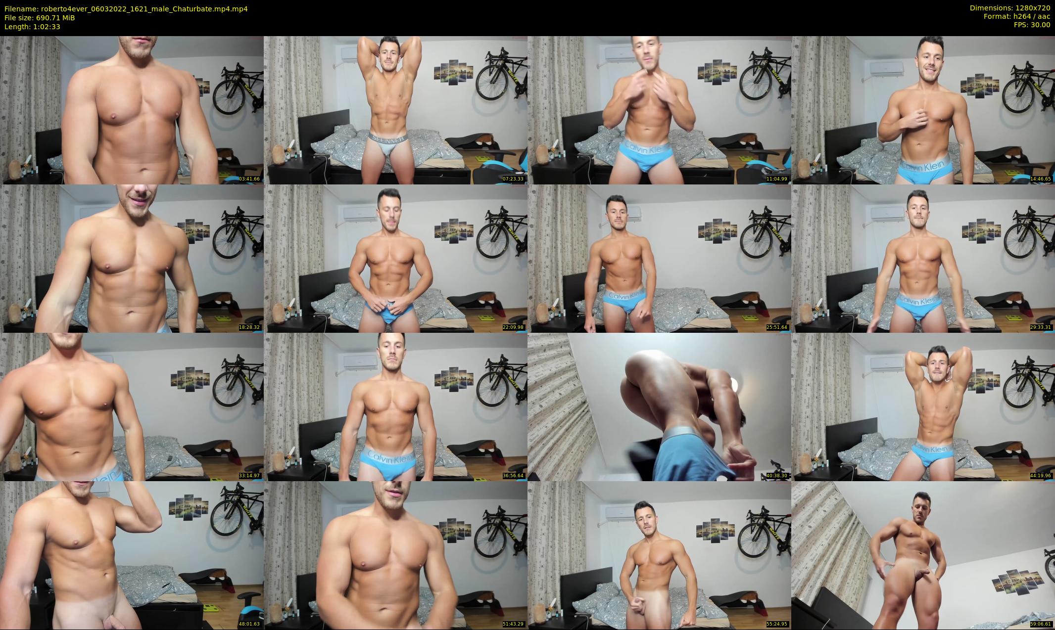 roberto4ever — 63 minute Chaturbate male cam show recording, 720p, Mar 6, 2022
