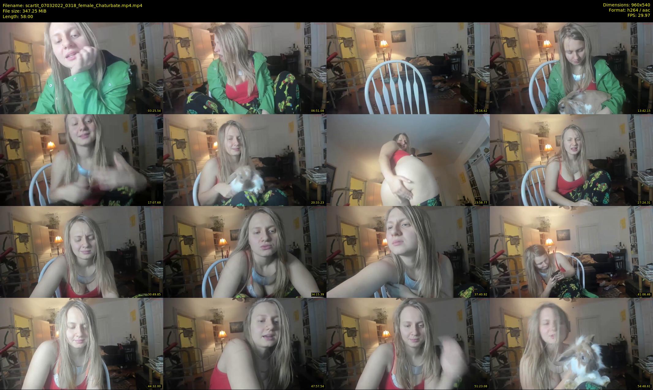 scartit — 58 minute Chaturbate female cam show recording, 480p, Mar 7, 2022