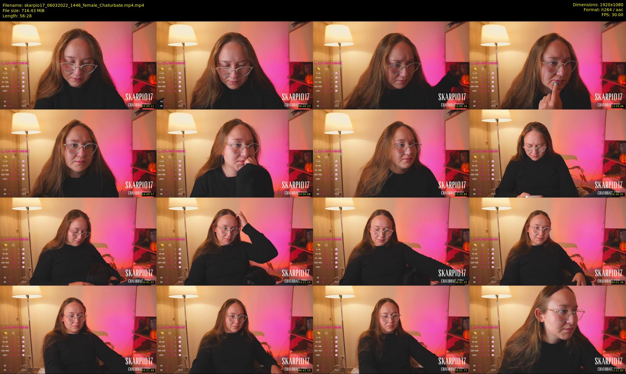skarpio17 — 57 minute Chaturbate female cam show recording, 1080p, Mar 6, 2022