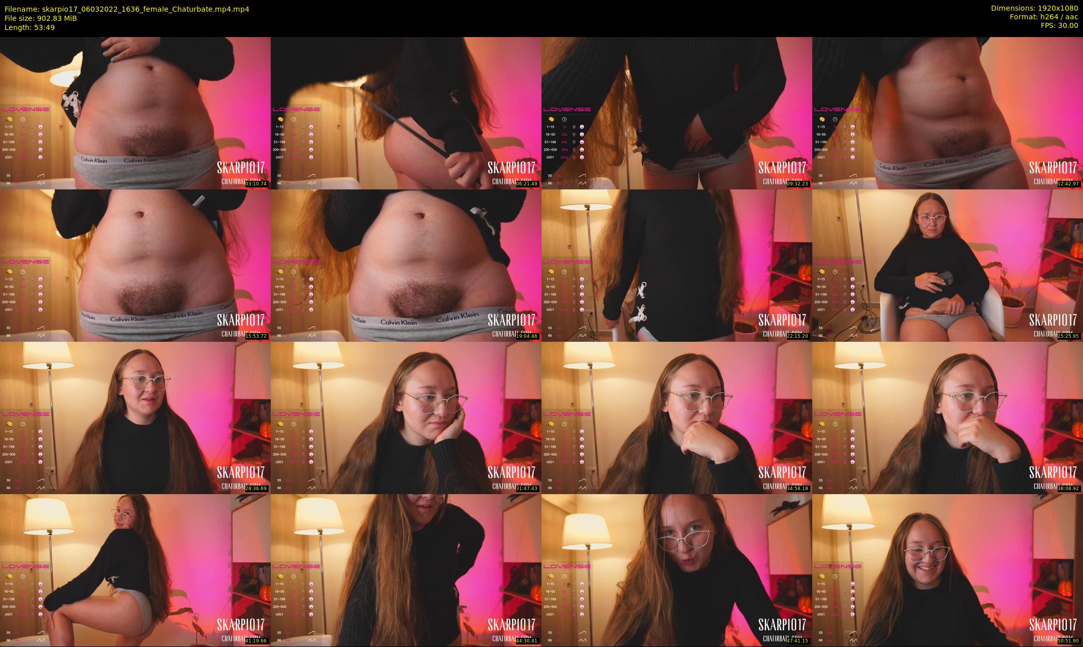 skarpio17 — 54 minute Chaturbate female cam show recording, 1080p, Mar 6, 2022
