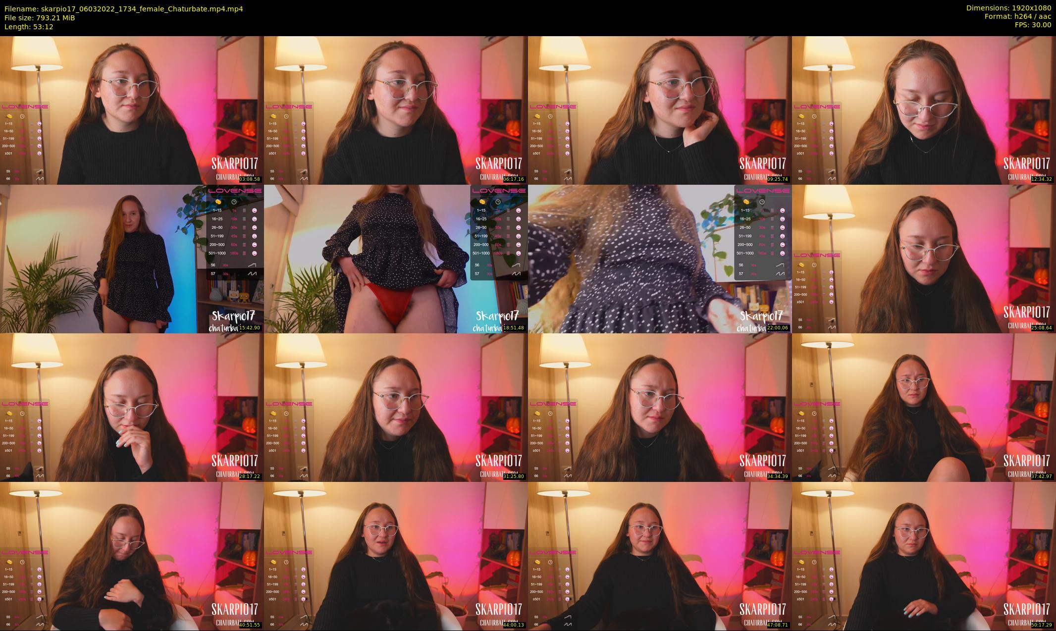 skarpio17 — 54 minute Chaturbate female cam show recording, 1080p, Mar 6, 2022