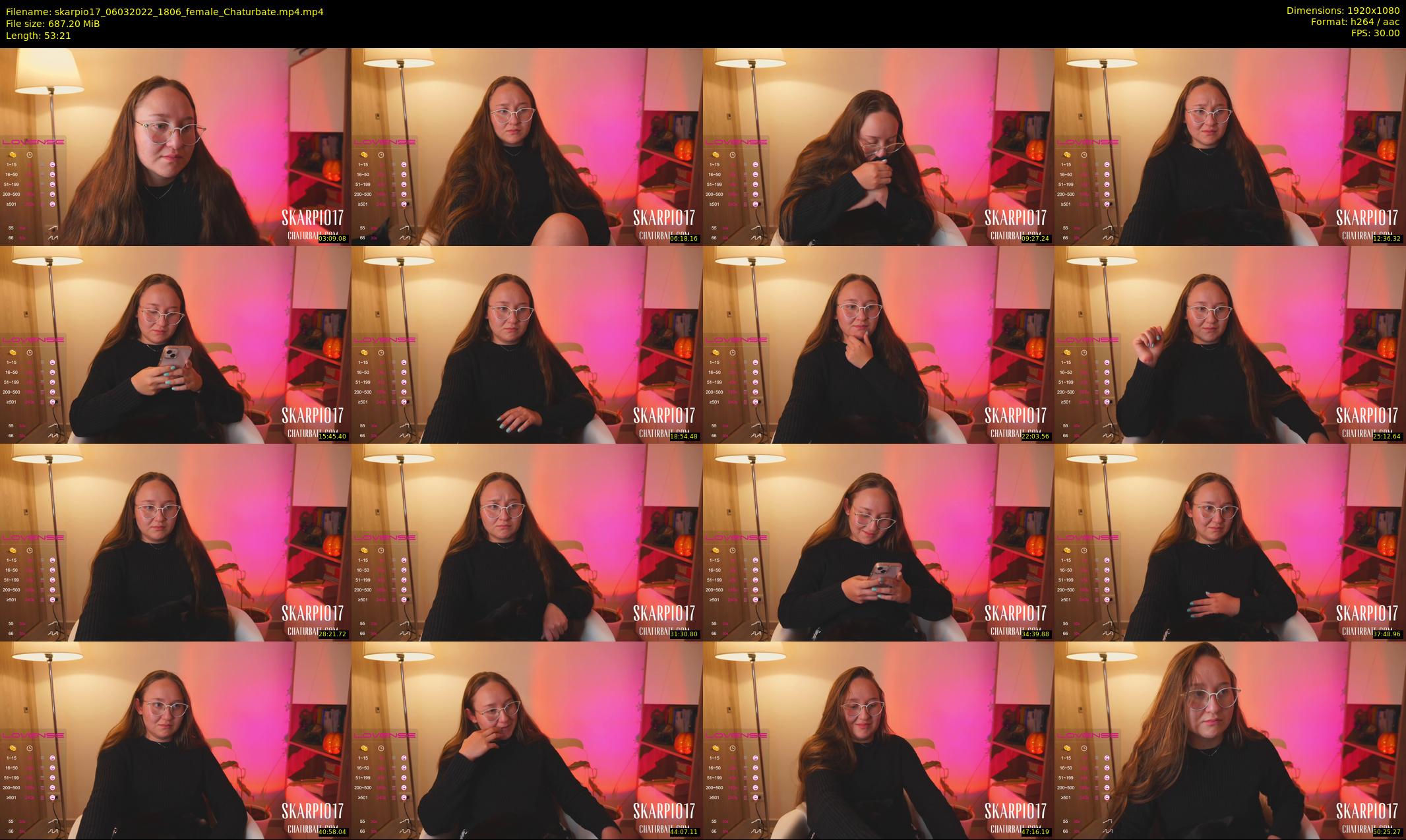 skarpio17 — 54 minute Chaturbate female cam show recording, 1080p, Mar 6, 2022