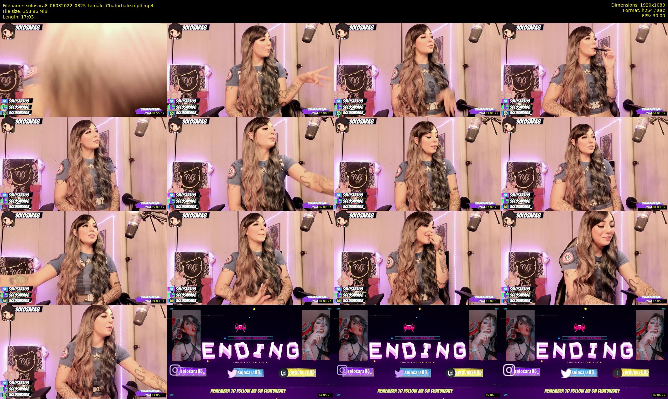 solosara8 — 18 minute Chaturbate female cam show recording, 1080p, Mar 6, 2022