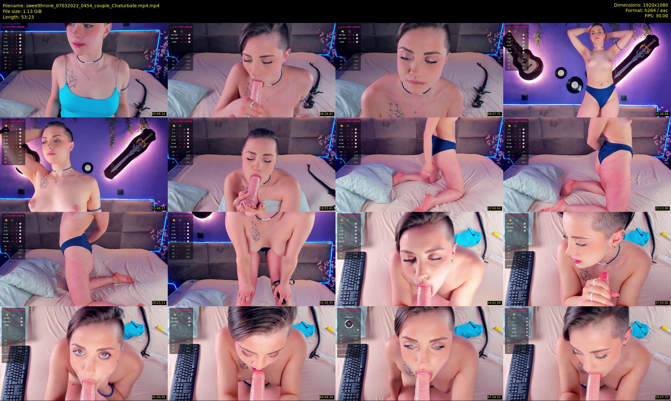 sweetthrone — 54 minute Chaturbate couple cam show recording, 1080p, Mar 7, 2022