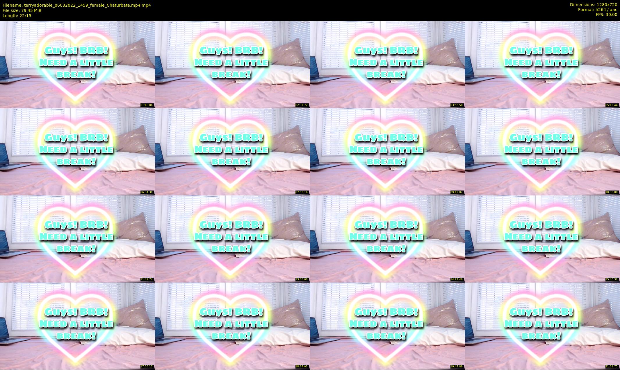 terryadorable — 23 minute Chaturbate female cam show recording, 720p, Mar 6, 2022
