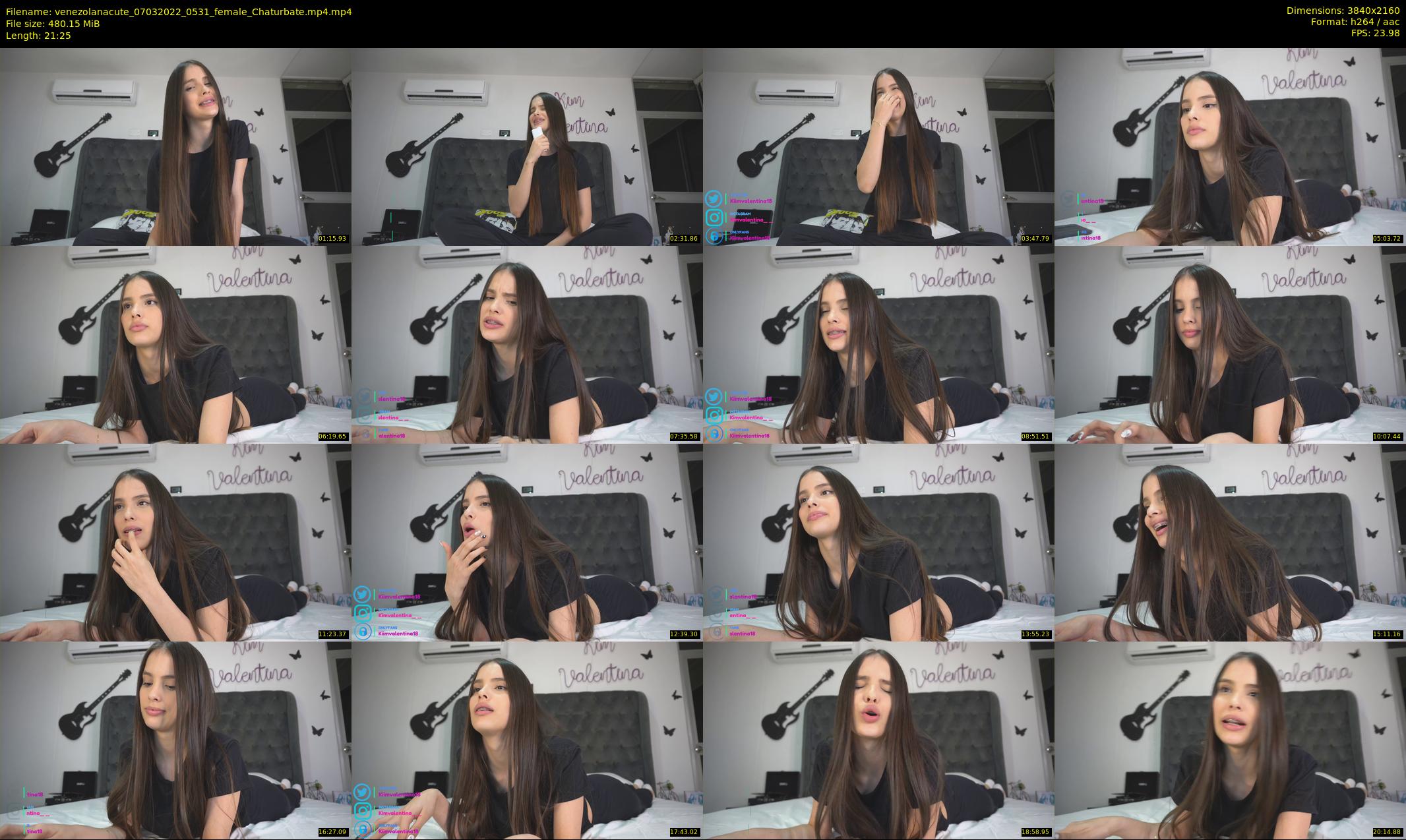 venezolanacute — 22 minute Chaturbate female cam show recording, 4K, Mar 7, 2022
