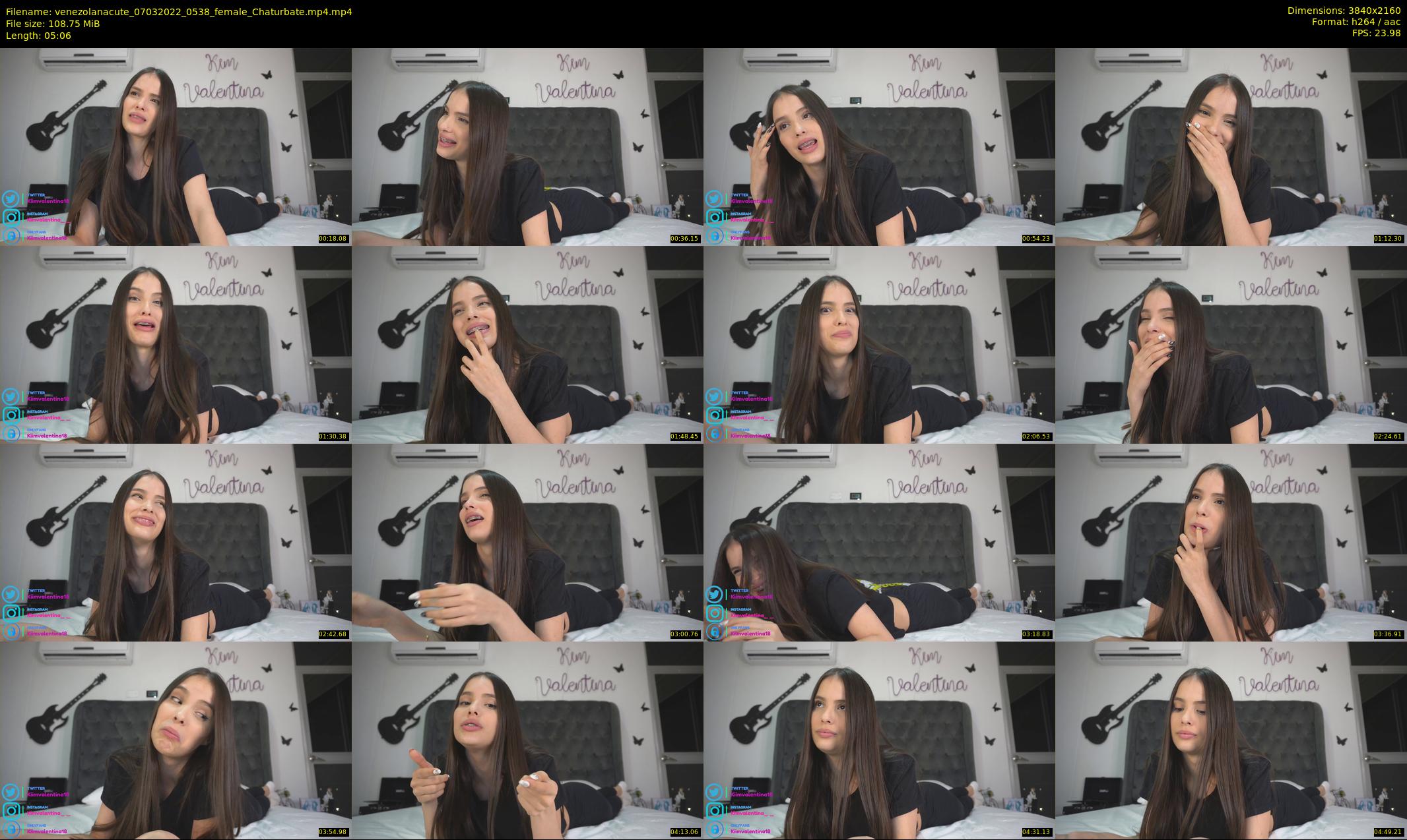 venezolanacute — 6 minute Chaturbate female cam show recording, 4K, Mar 7, 2022