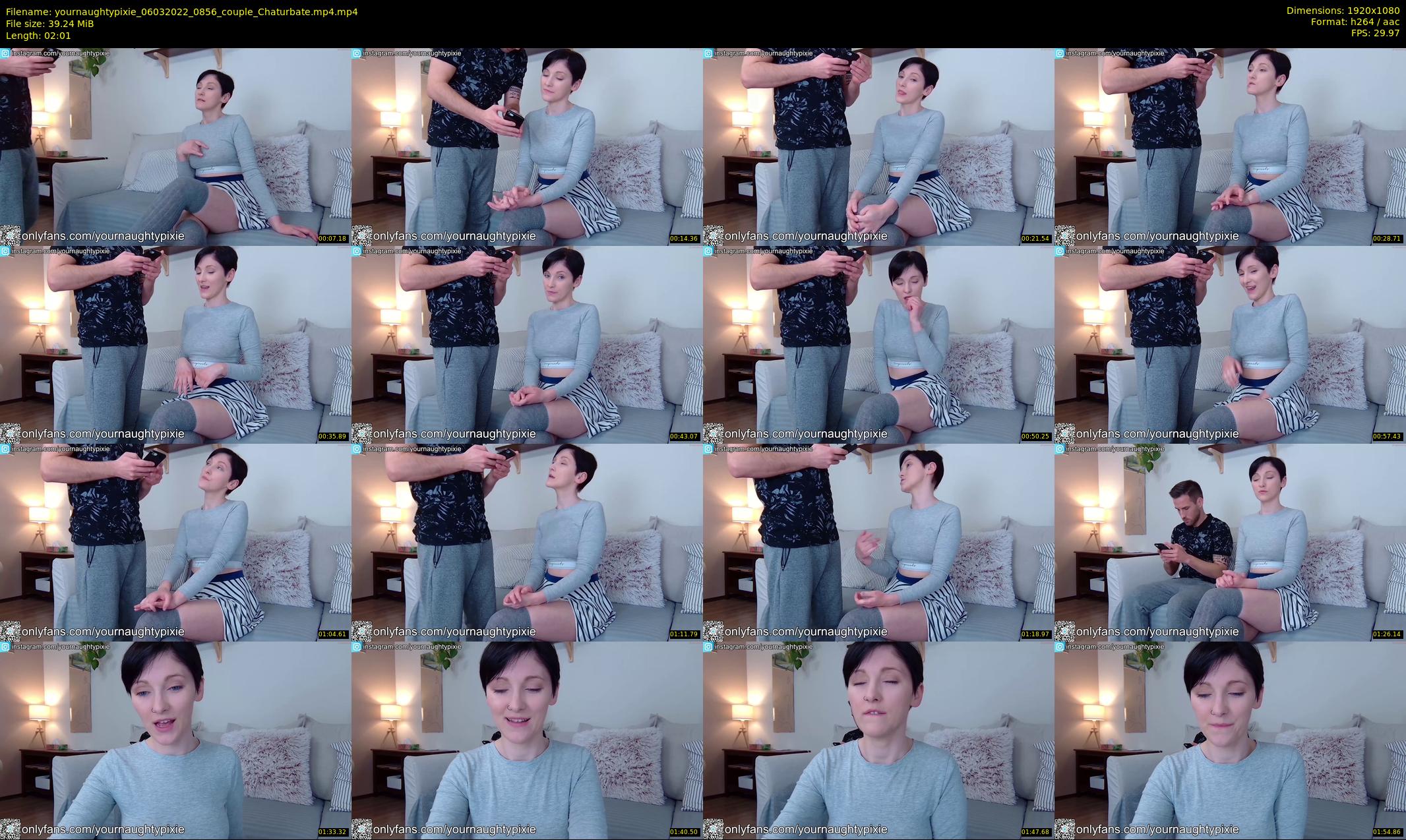 yournaughtypixie — 3 minute Chaturbate couple cam show recording, 1080p, Mar 6, 2022