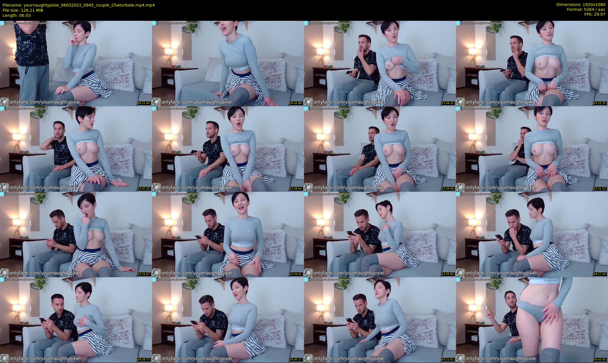 yournaughtypixie — 7 minute Chaturbate couple cam show recording, 1080p, Mar 6, 2022