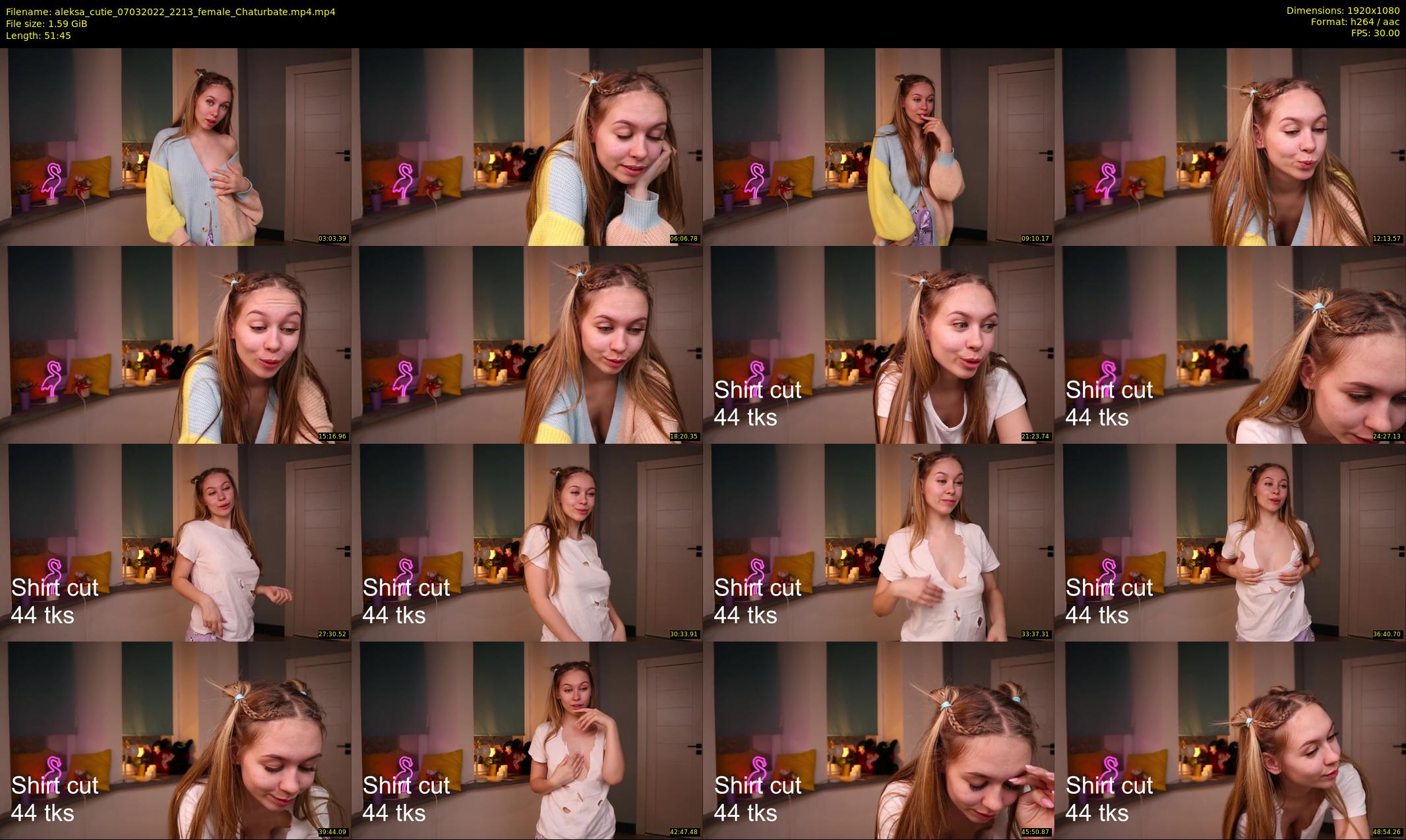 aleksa_cutie — 52 minute Chaturbate female cam show recording, 1080p, Mar 7, 2022