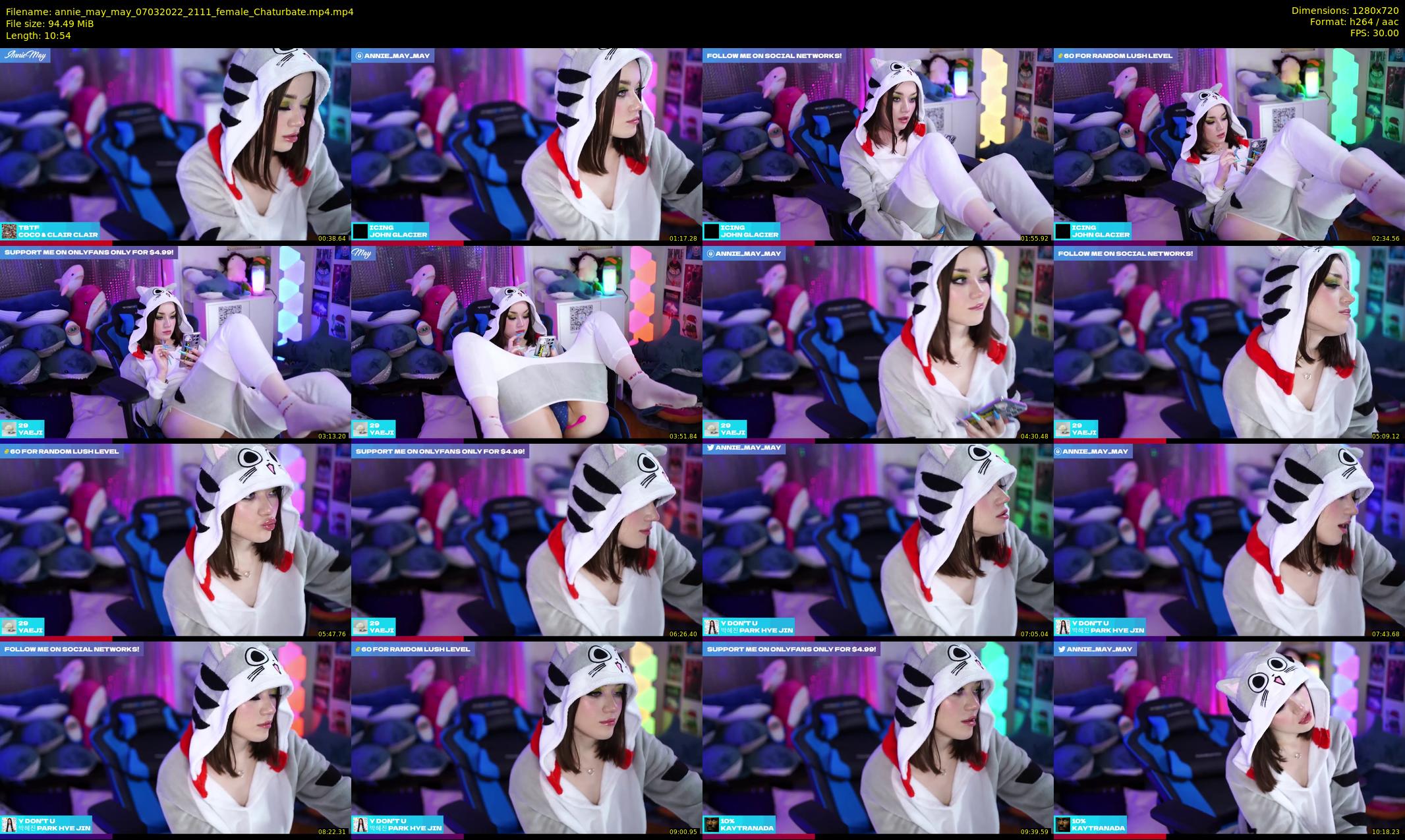 annie_may_may — 11 minute Chaturbate female cam show recording, 720p, Mar 7, 2022
