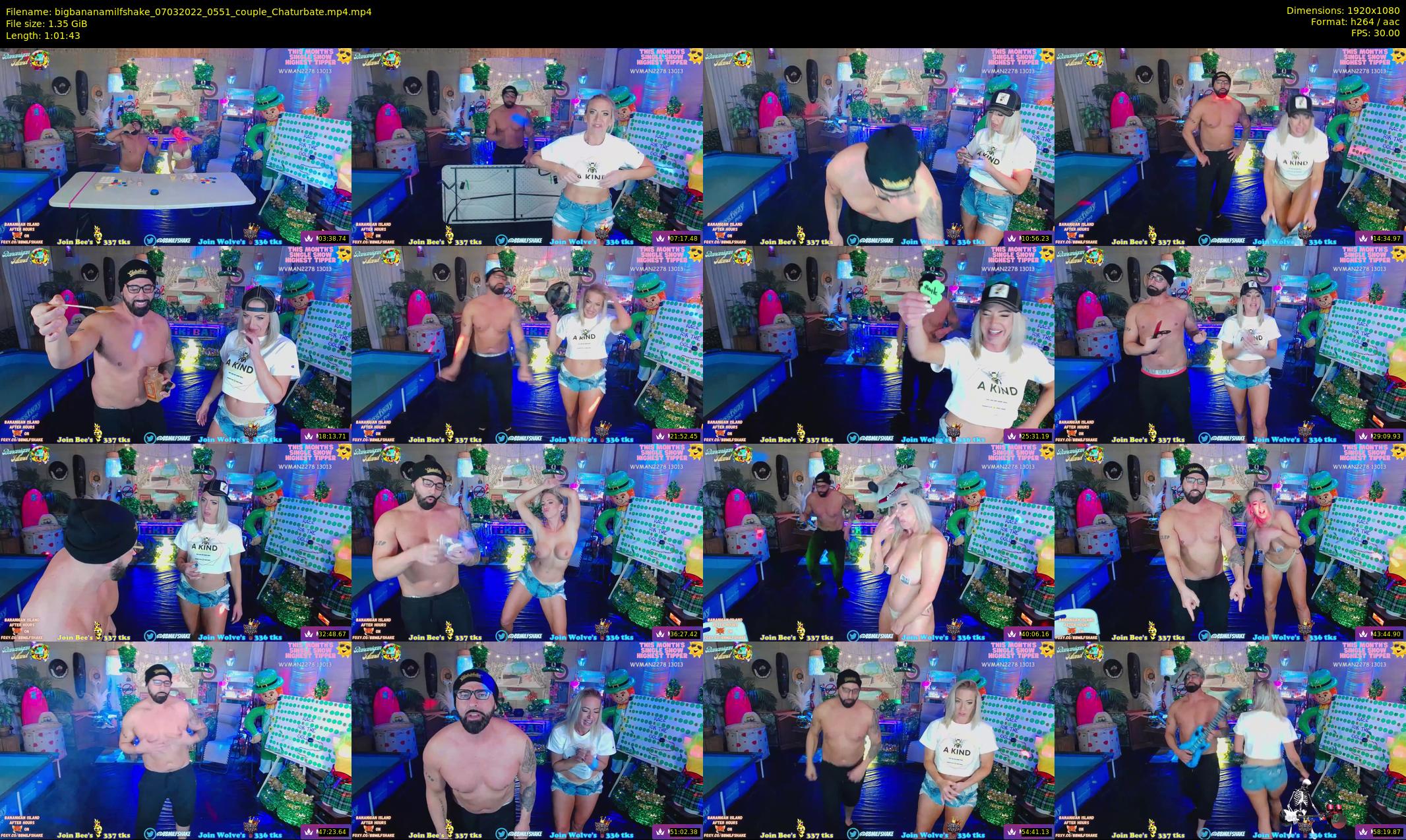 bigbananamilfshake — 62 minute Chaturbate couple cam show recording, 1080p, Mar 7, 2022