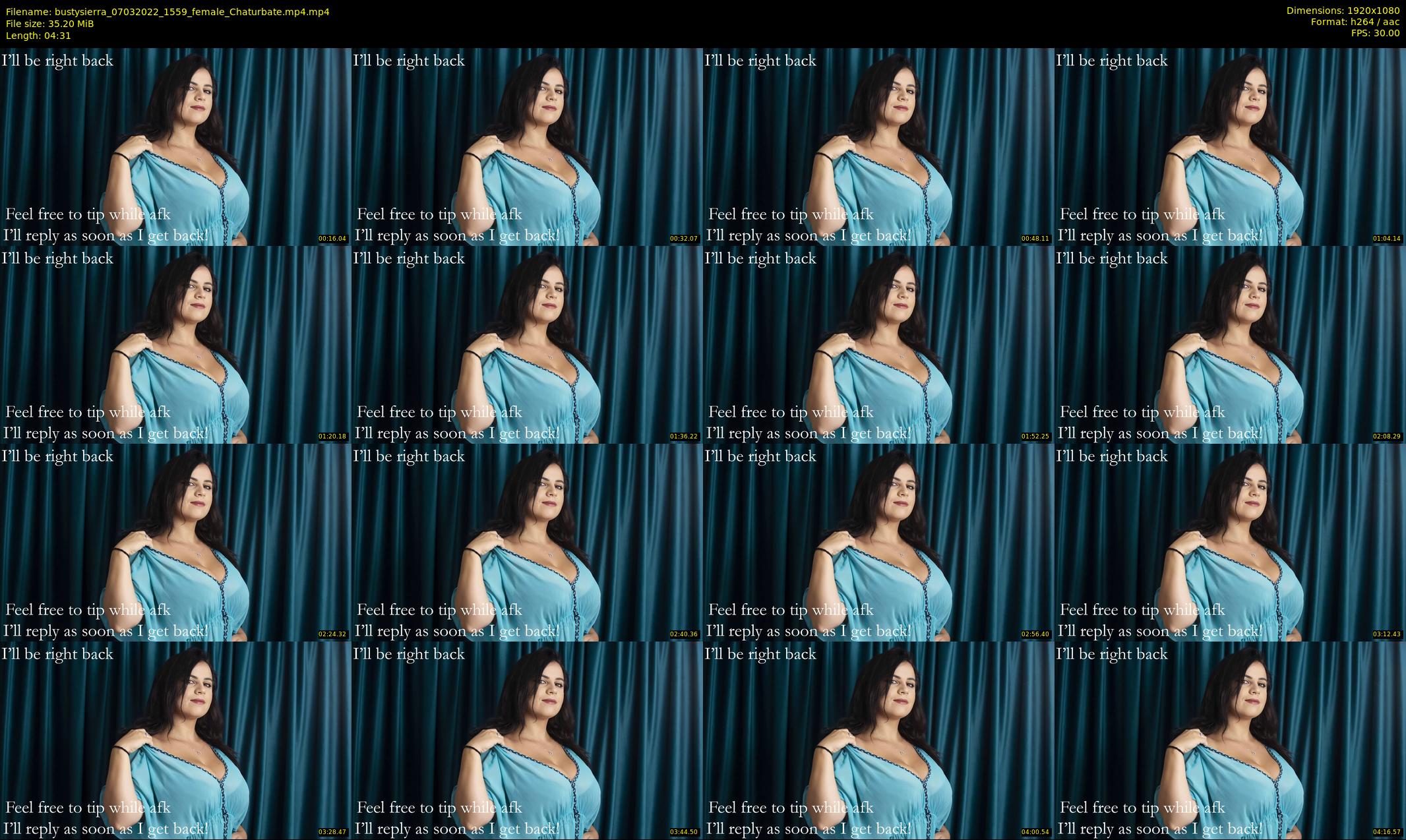 bustysierra — 5 minute Chaturbate female cam show recording, 1080p, Mar 7, 2022