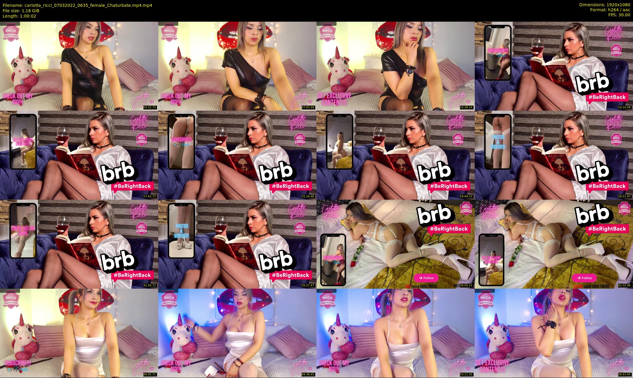 carlotta_ricci — 61 minute Chaturbate female cam show recording, 1080p, Mar 7, 2022