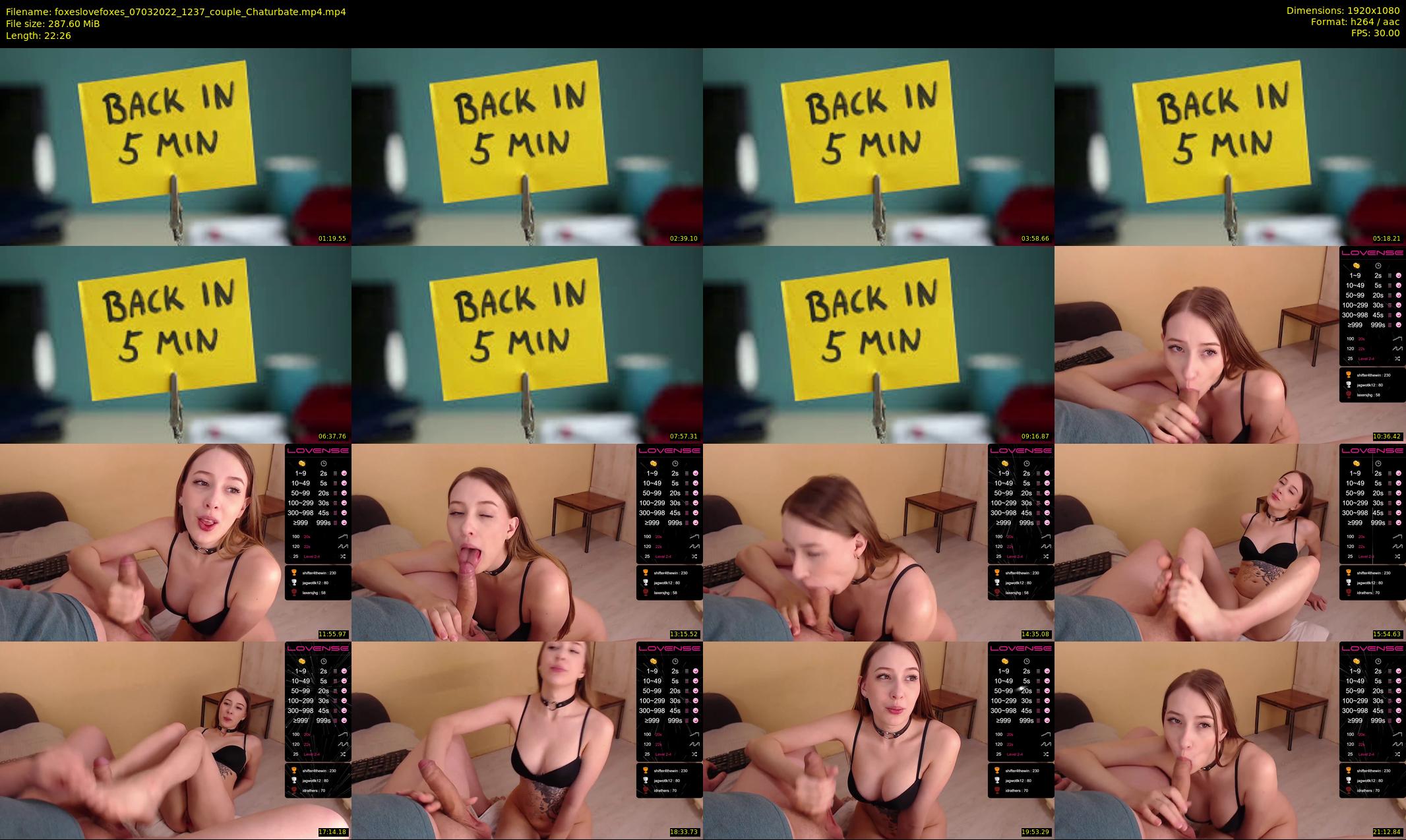foxeslovefoxes — 23 minute Chaturbate couple cam show recording, 1080p, Mar 7, 2022