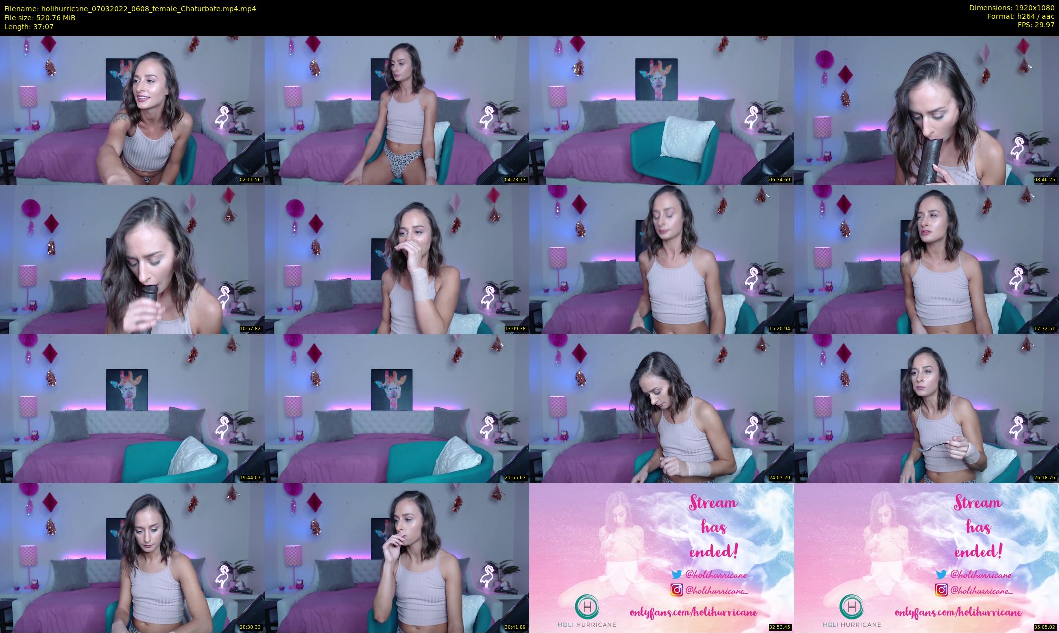 holihurricane — 38 minute Chaturbate female cam show recording, 1080p, Mar 7, 2022