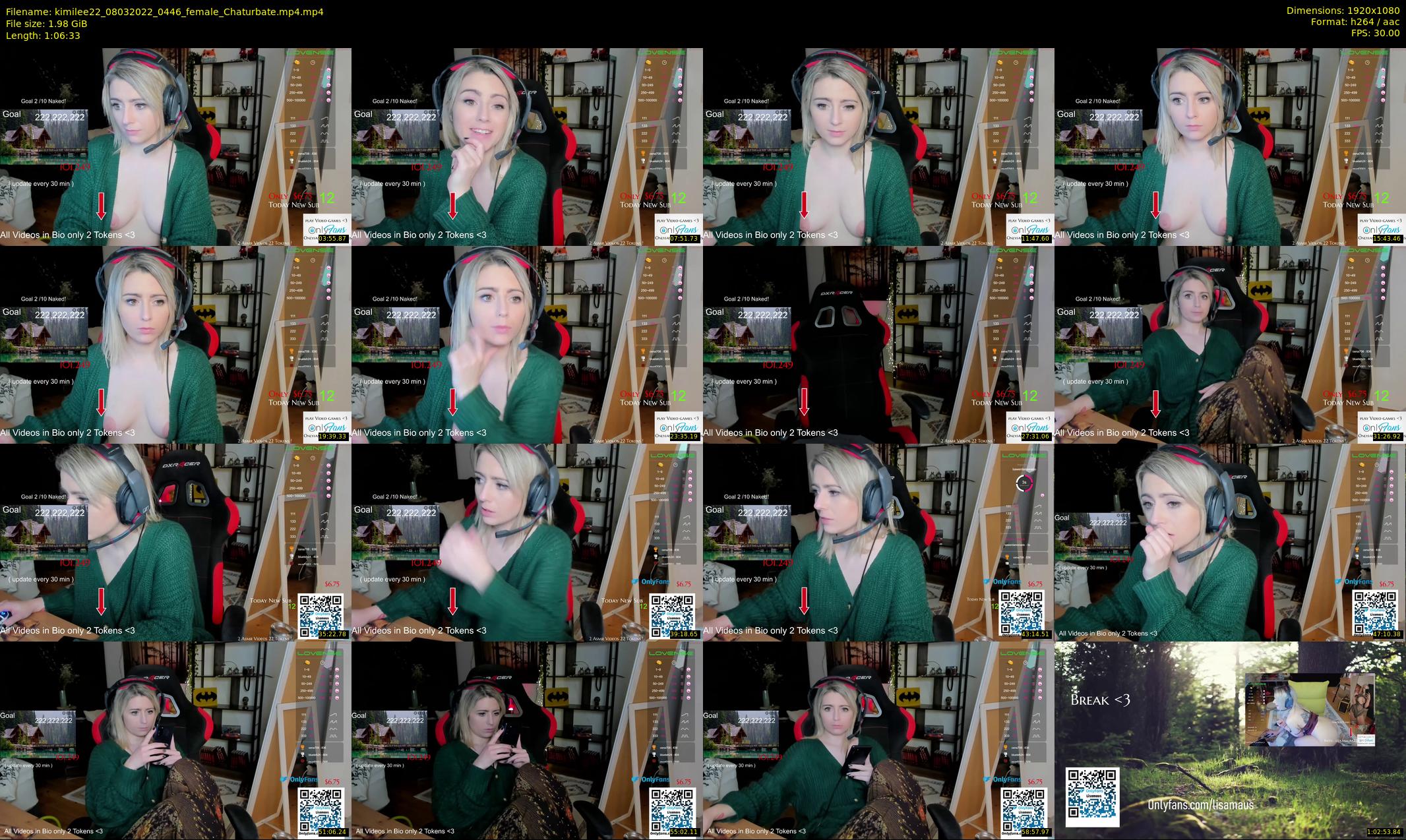 kimilee22 — 67 minute Chaturbate female cam show recording, 1080p, Mar 8, 2022