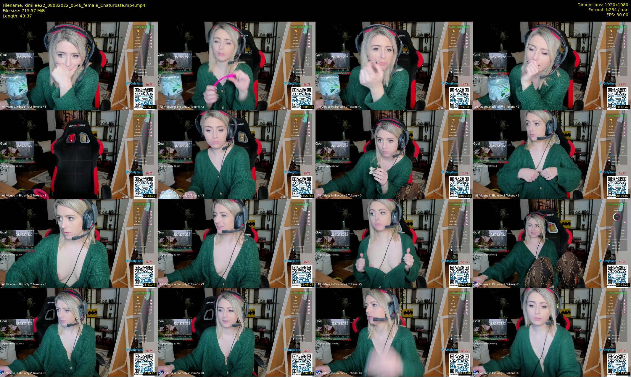 kimilee22 — 44 minute Chaturbate female cam show recording, 1080p, Mar 8, 2022