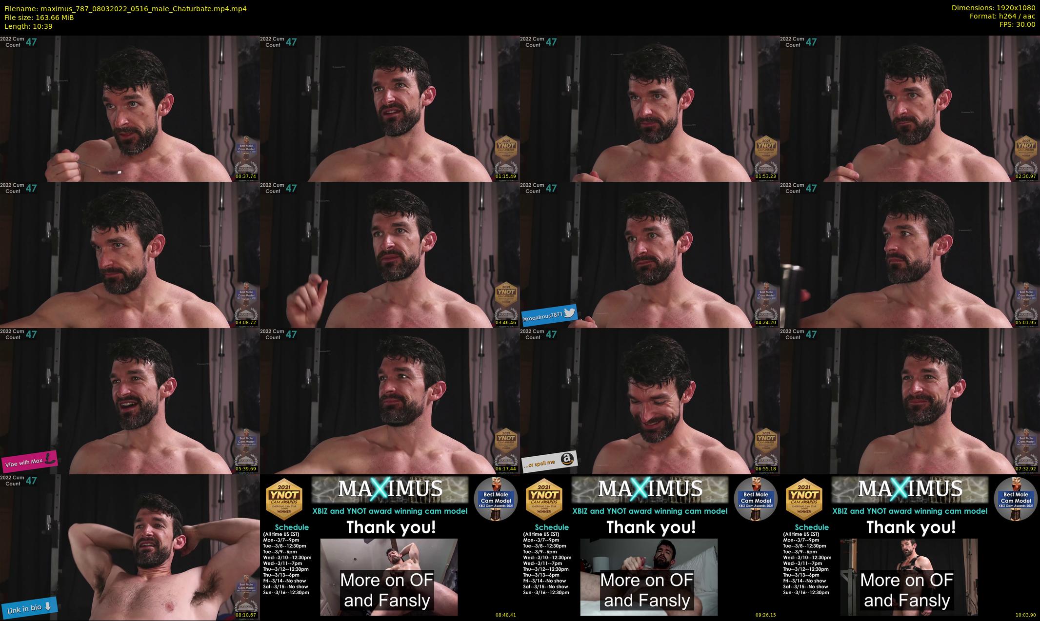 maximus_787 — 11 minute Chaturbate male cam show recording, 1080p, Mar 8, 2022