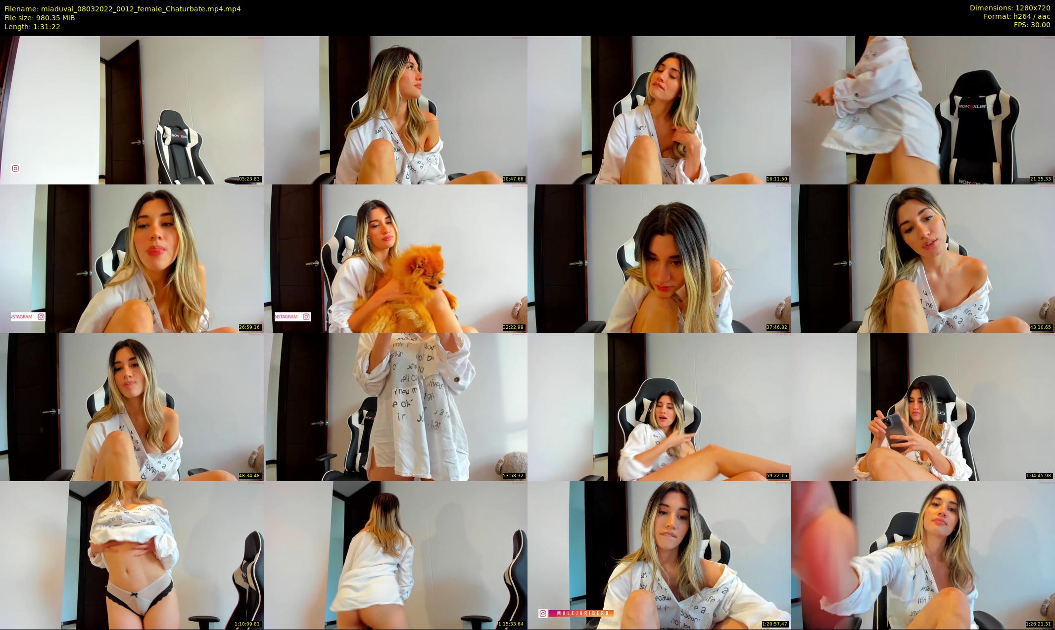 miaduval — 92 minute Chaturbate female cam show recording, 720p, Mar 8, 2022