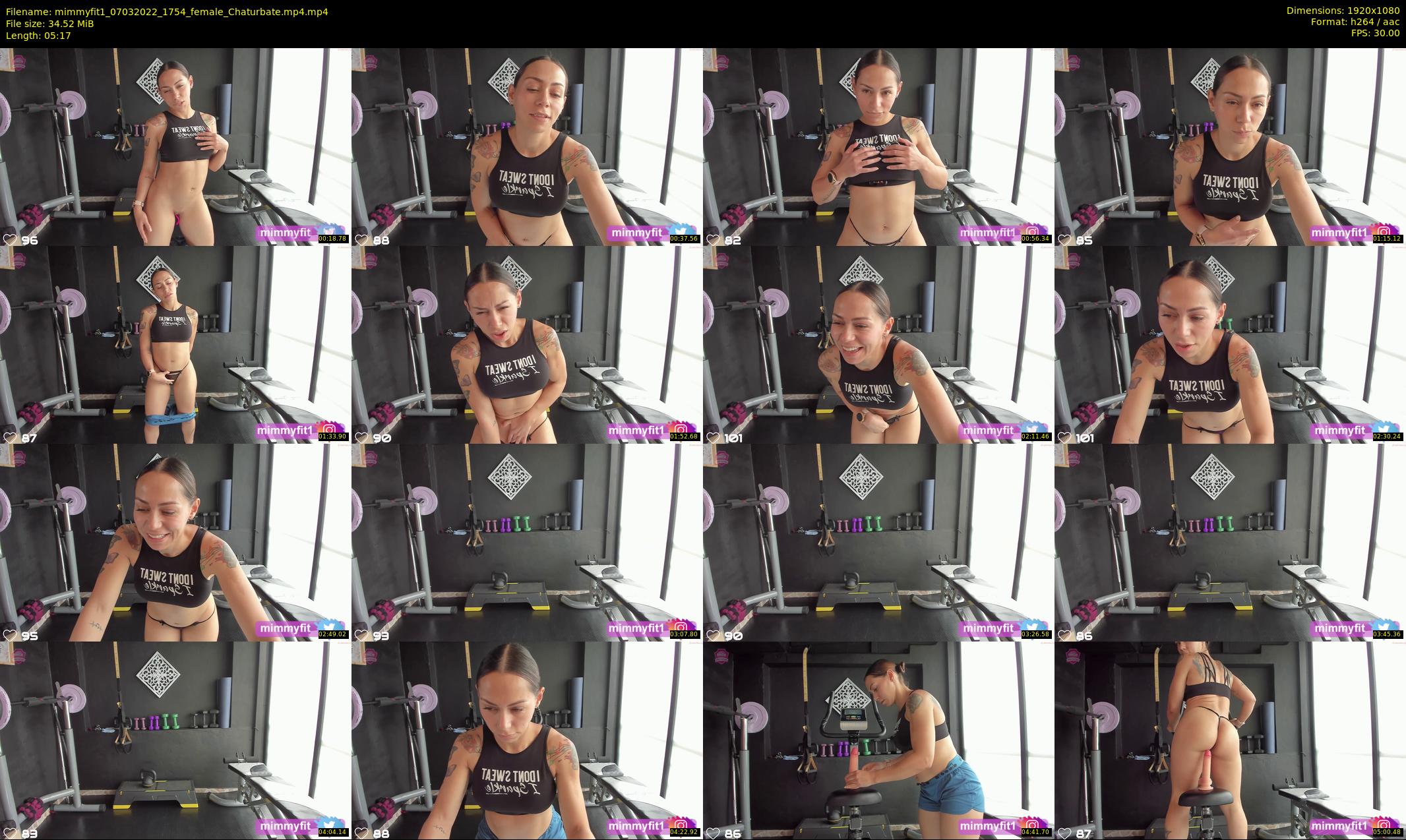 mimmyfit1 — 6 minute Chaturbate female cam show recording, 1080p, Mar 7, 2022