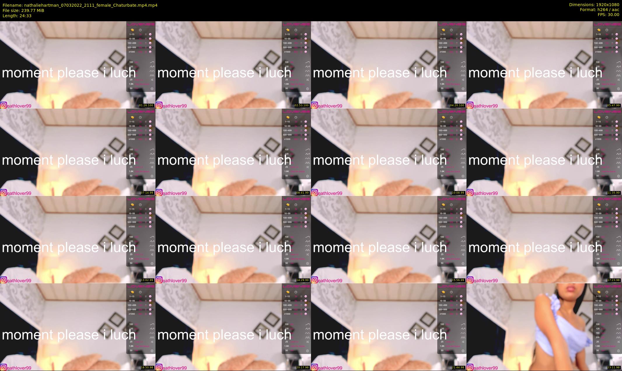 nathaliehartman — 25 minute Chaturbate female cam show recording, 1080p, Mar 7, 2022
