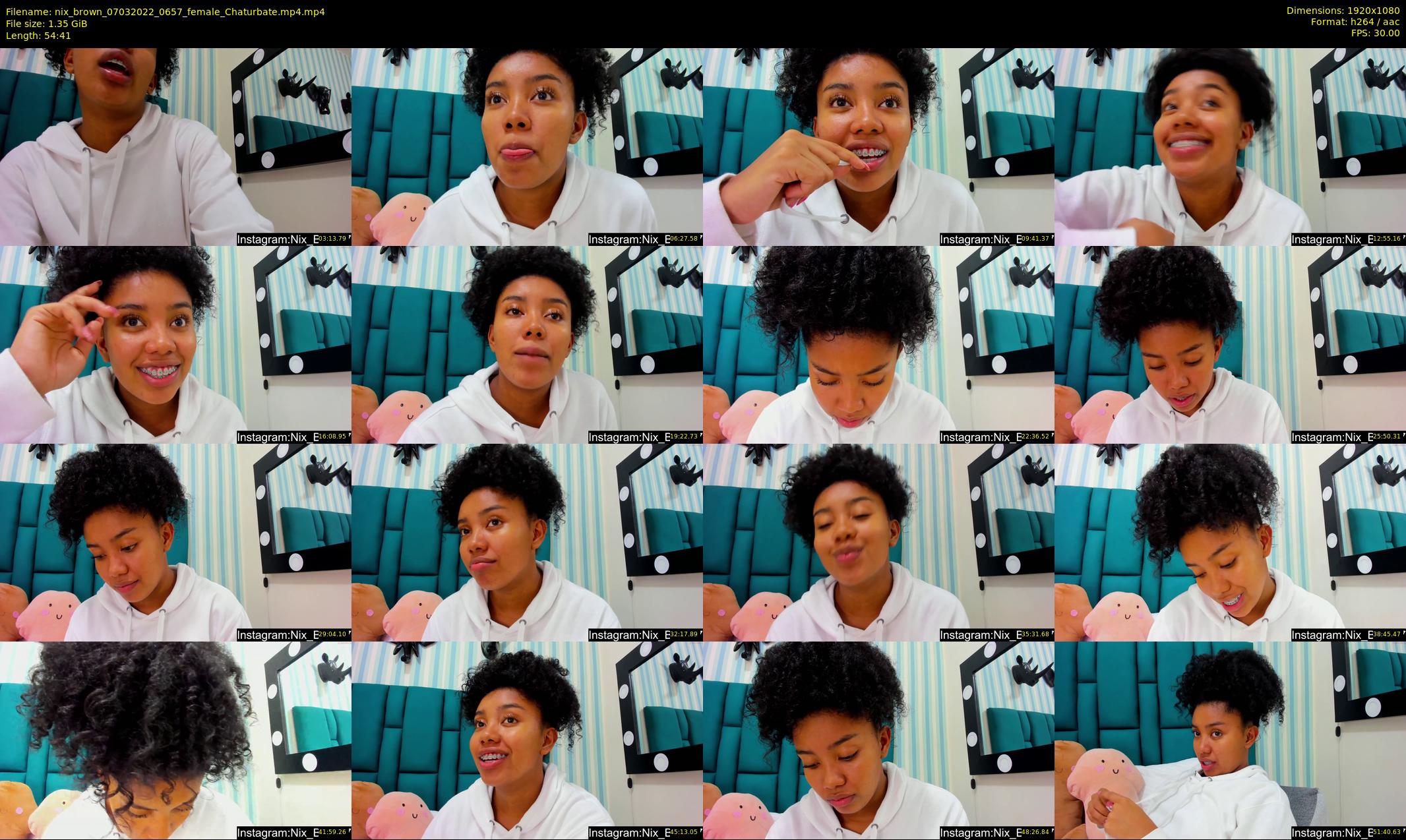 nix_brown — 55 minute Chaturbate female cam show recording, 1080p, Mar 7, 2022
