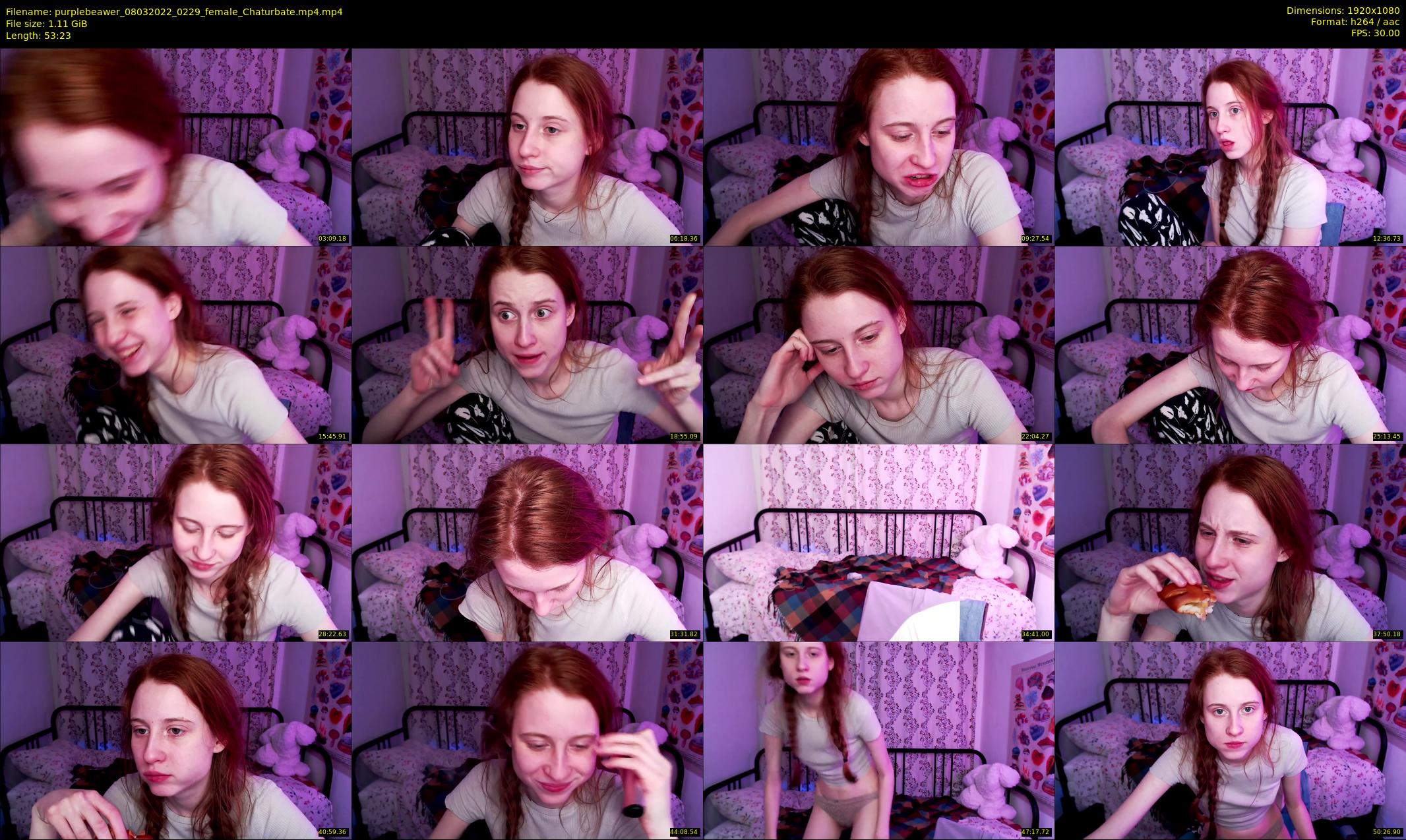 purplebeawer — 54 minute Chaturbate female cam show recording, 1080p, Mar 8, 2022