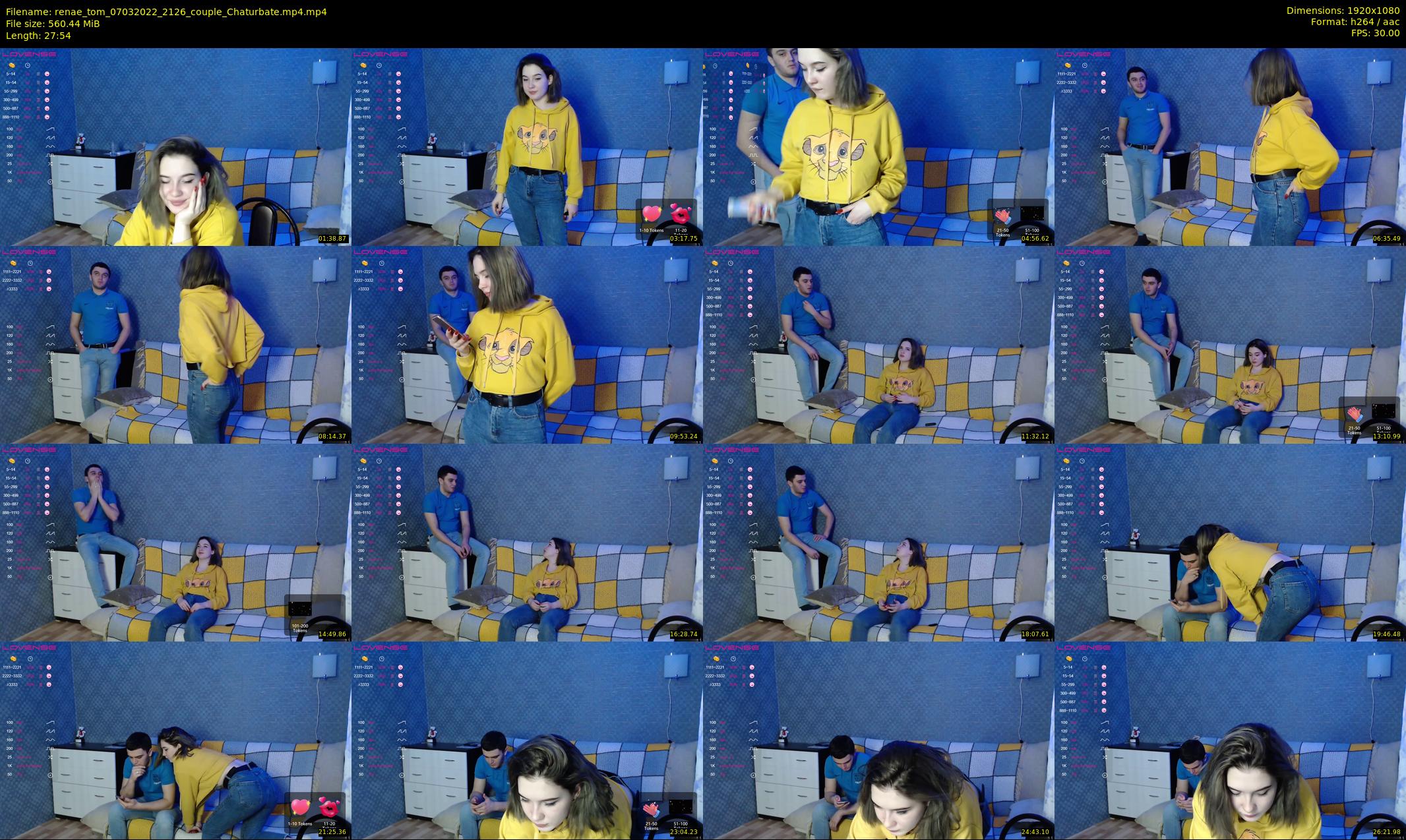 renae_tom — 28 minute Chaturbate couple cam show recording, 1080p, Mar 7, 2022