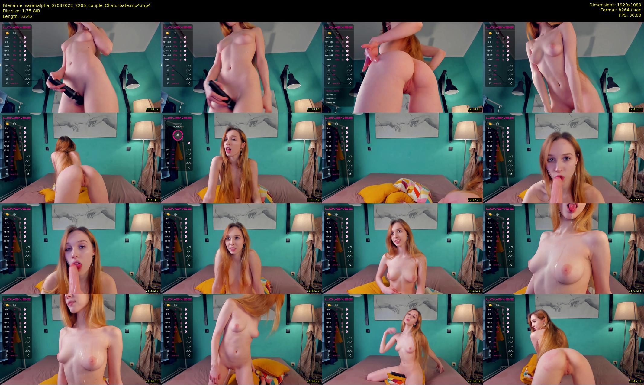 sarahalpha — 54 minute Chaturbate couple cam show recording, 1080p, Mar 7, 2022
