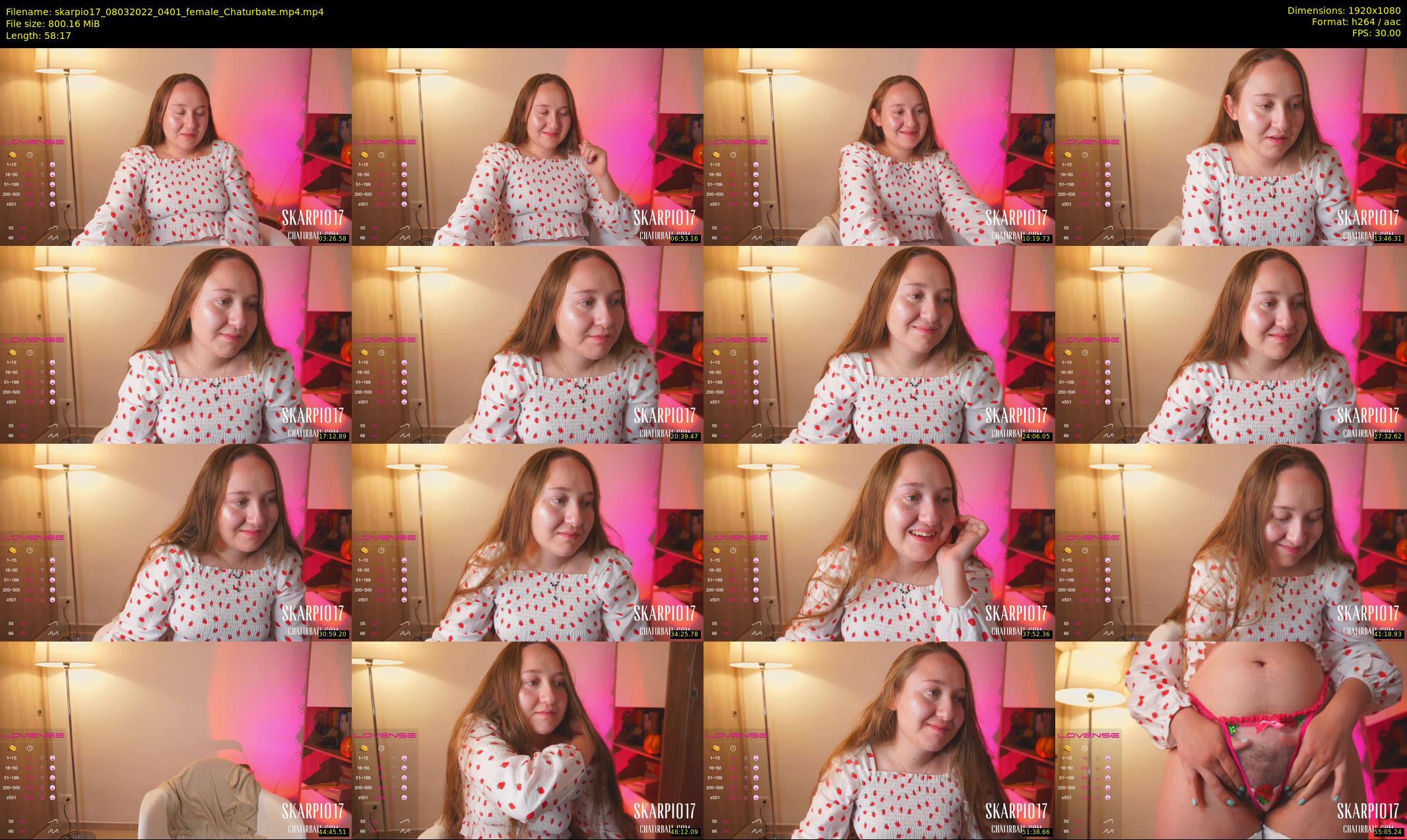 skarpio17 — 59 minute Chaturbate female cam show recording, 1080p, Mar 8, 2022