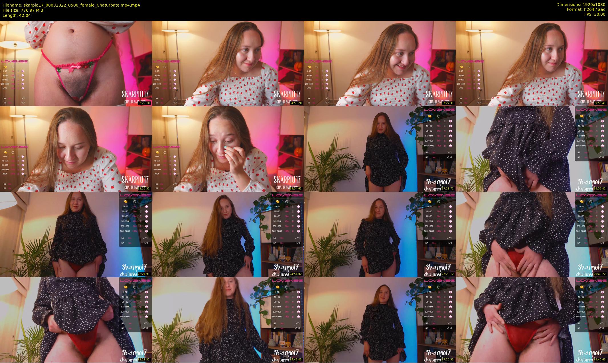 skarpio17 — 43 minute Chaturbate female cam show recording, 1080p, Mar 8, 2022