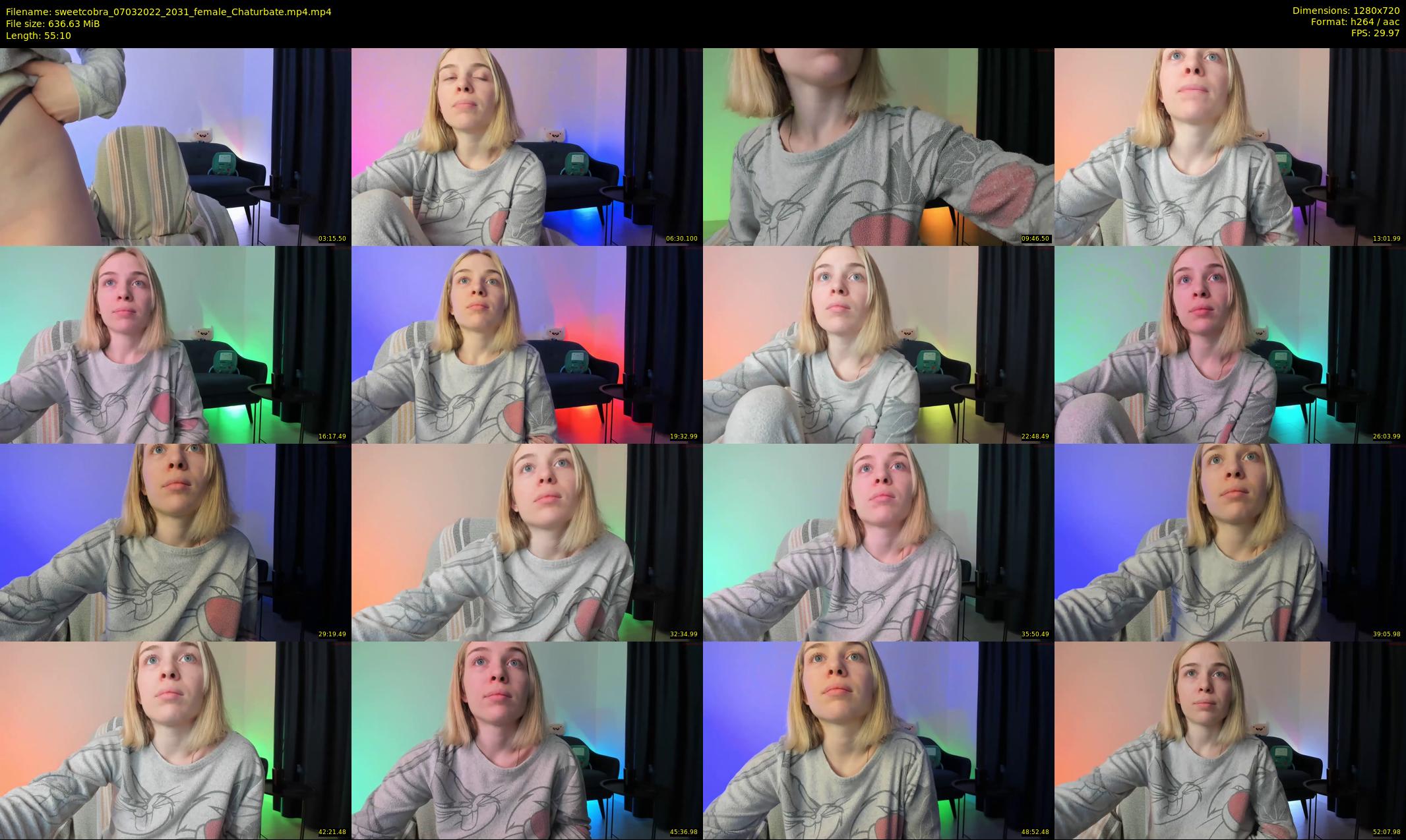 sweetcobra — 56 minute Chaturbate female cam show recording, 720p, Mar 7, 2022