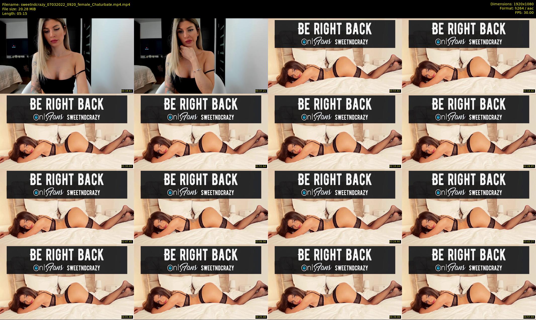 sweetndcrazy — 6 minute Chaturbate female cam show recording, 1080p, Mar 7, 2022